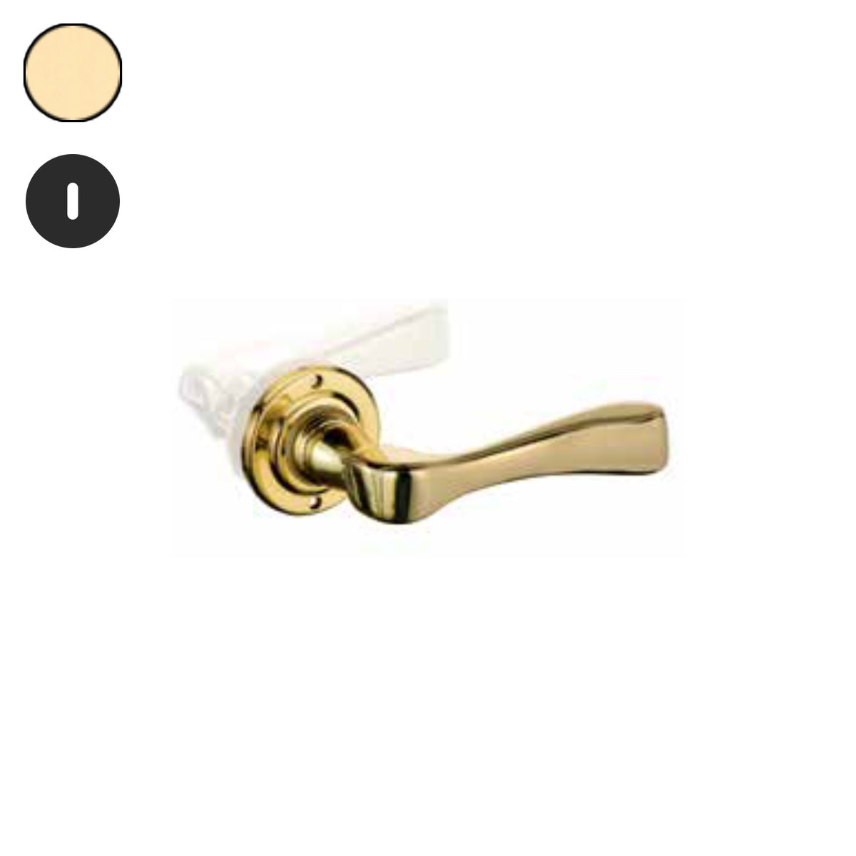 ZB - Maniglie ZB 360M - Maniglia per porta interna - OLV - Ottone lucido verniciato / Tonda / Patent