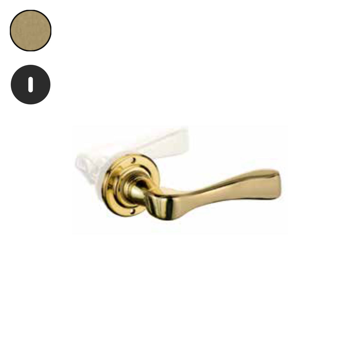 ZB - Maniglie ZB 360M - Maniglia per porta interna - OVO - Ottone vibrato opaco / Tonda / Patent