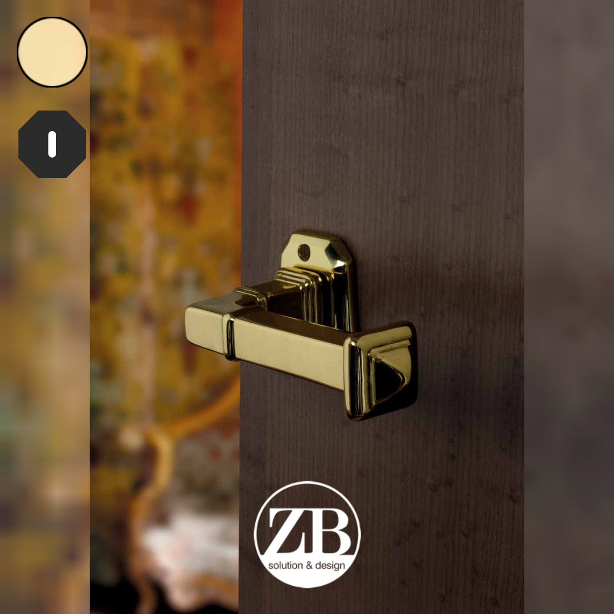ZB - Maniglie ZB 390 - Maniglia per porta interna - ONA - Ottone naturale / Ottagonale / Patent