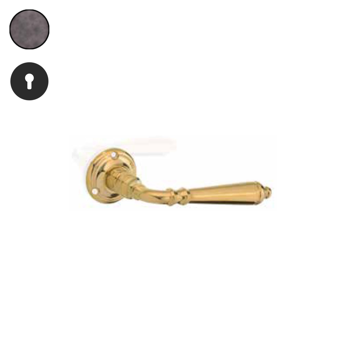 ZB - Maniglie ZB 520 - Maniglia per porta interna - OBO - Ottone bronzato opaco / Tonda / Yale