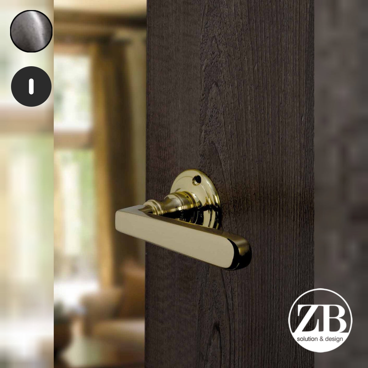 ZB - Maniglie ZB 920 - Maniglia per porta interna - ARA - Argento antico / Tonda / Patent