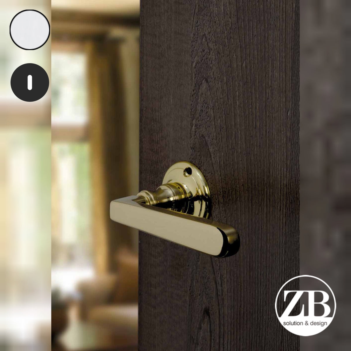 ZB - Maniglie ZB 920 - Maniglia per porta interna - CRS - Cromo satinato / Tonda / Patent