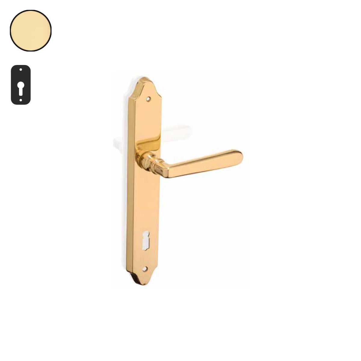 ZB - Maniglie ZB 920 - Maniglia per porta interna - ONA - Ottone naturale / Placca 252x40 mm / Yale 85