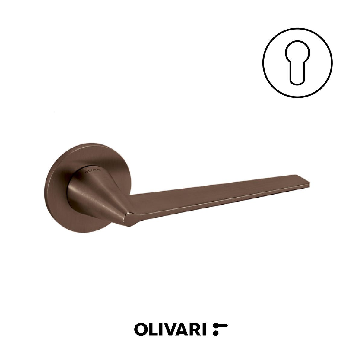 Brązowa klamka Olivari CONO