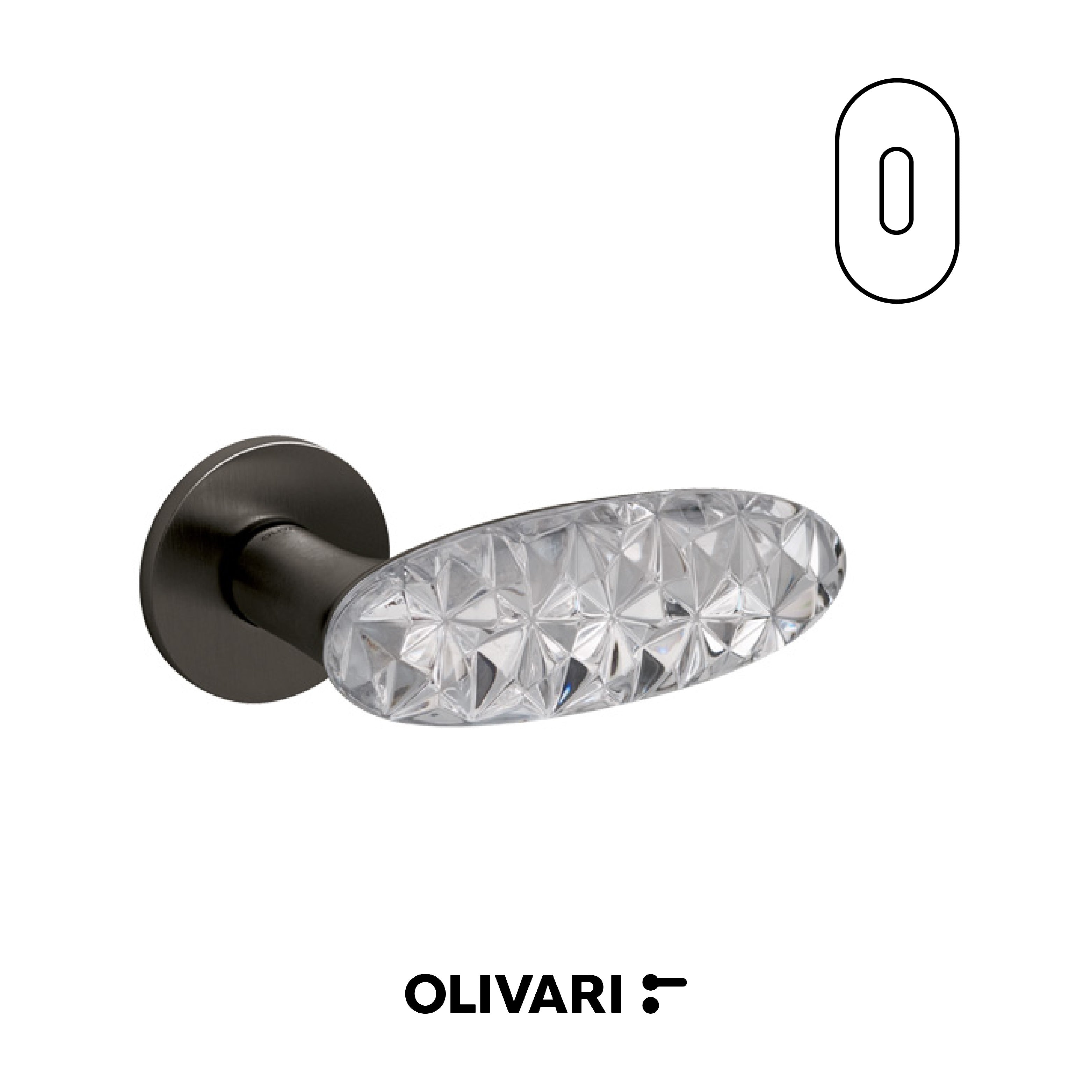 Crystal Diamond - Olivari Maniglia per porta interna - Imhoff Handles