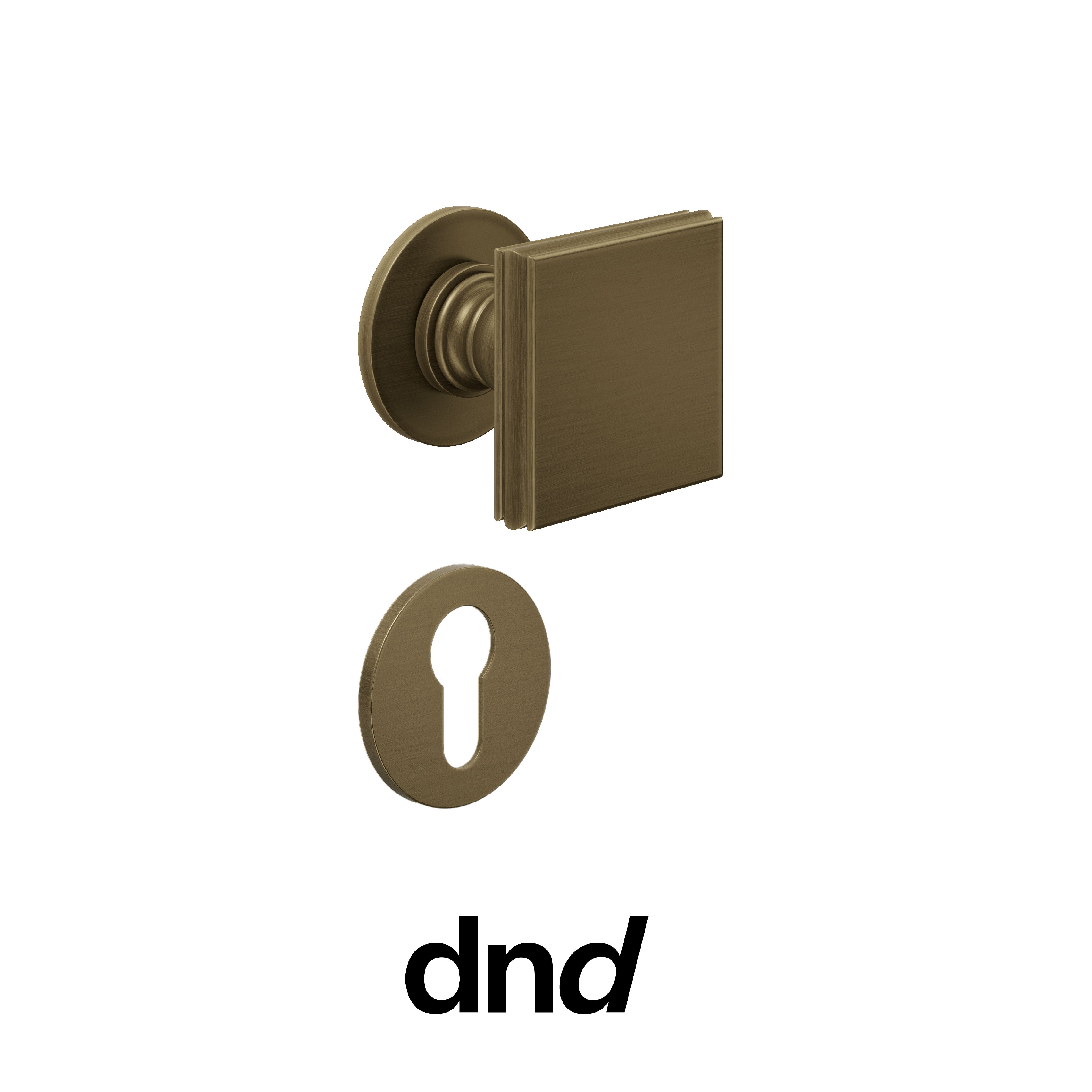 DND Lucrezia - Pomolo per porta interna - OGH - Bronzo satinato opaco / Fine tonda Ø 50 - 4 mm / Yale