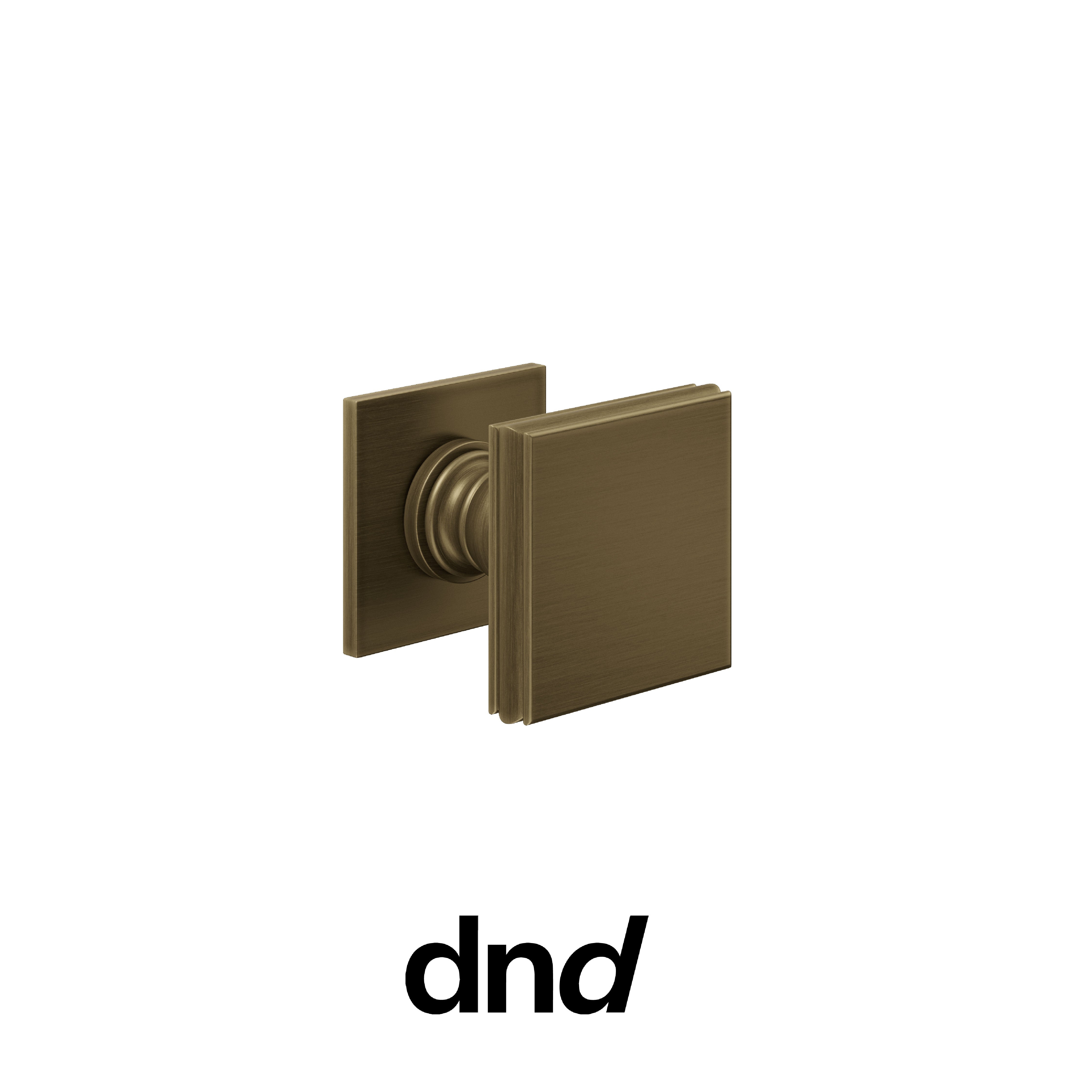DND Lucrezia 02 - Pomolo per porta interna - OGH - Bronzo satinato opaco / Fine Quadra - 50x50 - 4mm / Pomolo fisso