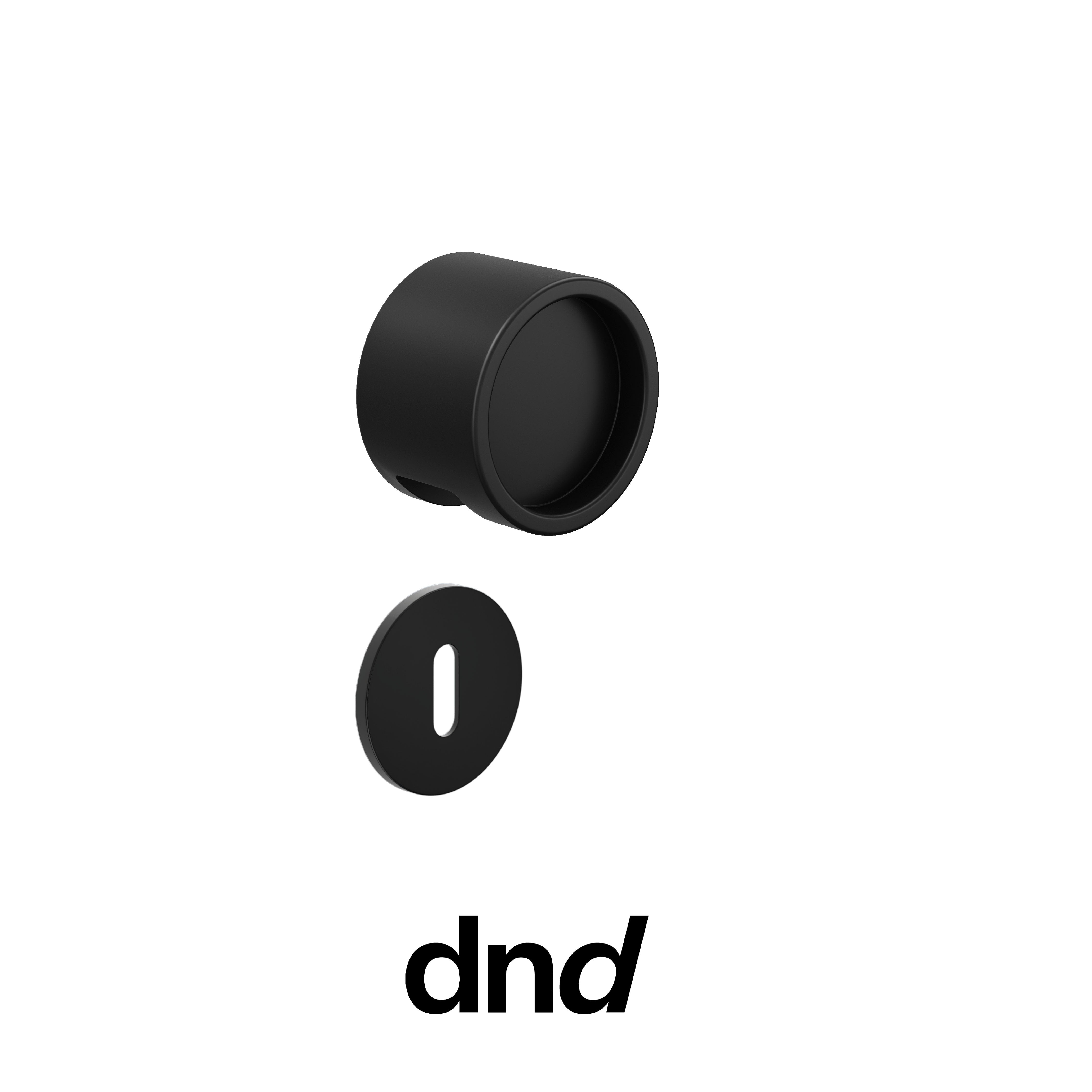 DND Timeless - Pomolo per porta interna - ANE - Nero / Fine Tonda Ø 50 - 4 mm / Patent