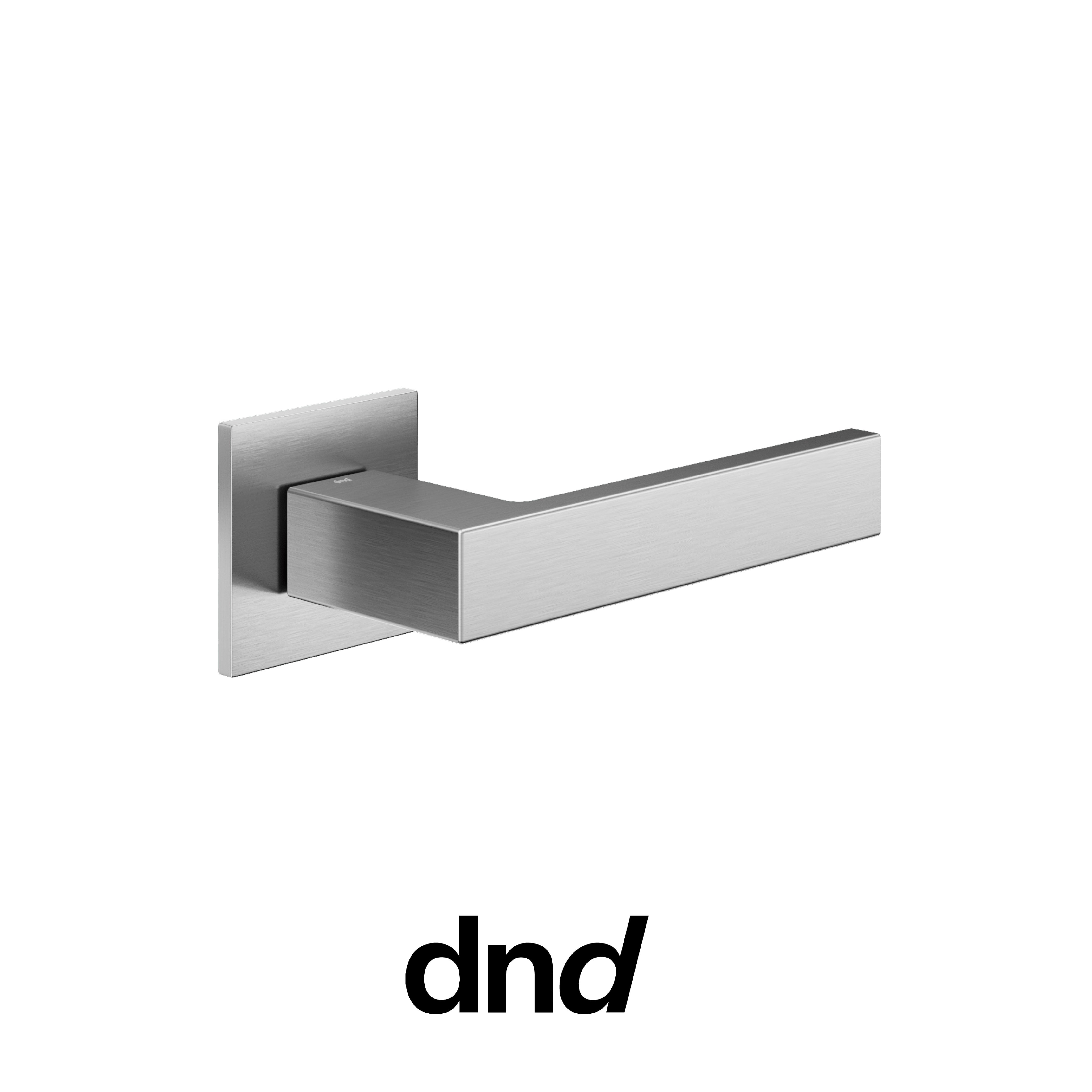 DND Edra 02 - Maniglia per porta interna - OCS - Cromo satinato / Fine Quadra - 50x50 - 4 mm / No