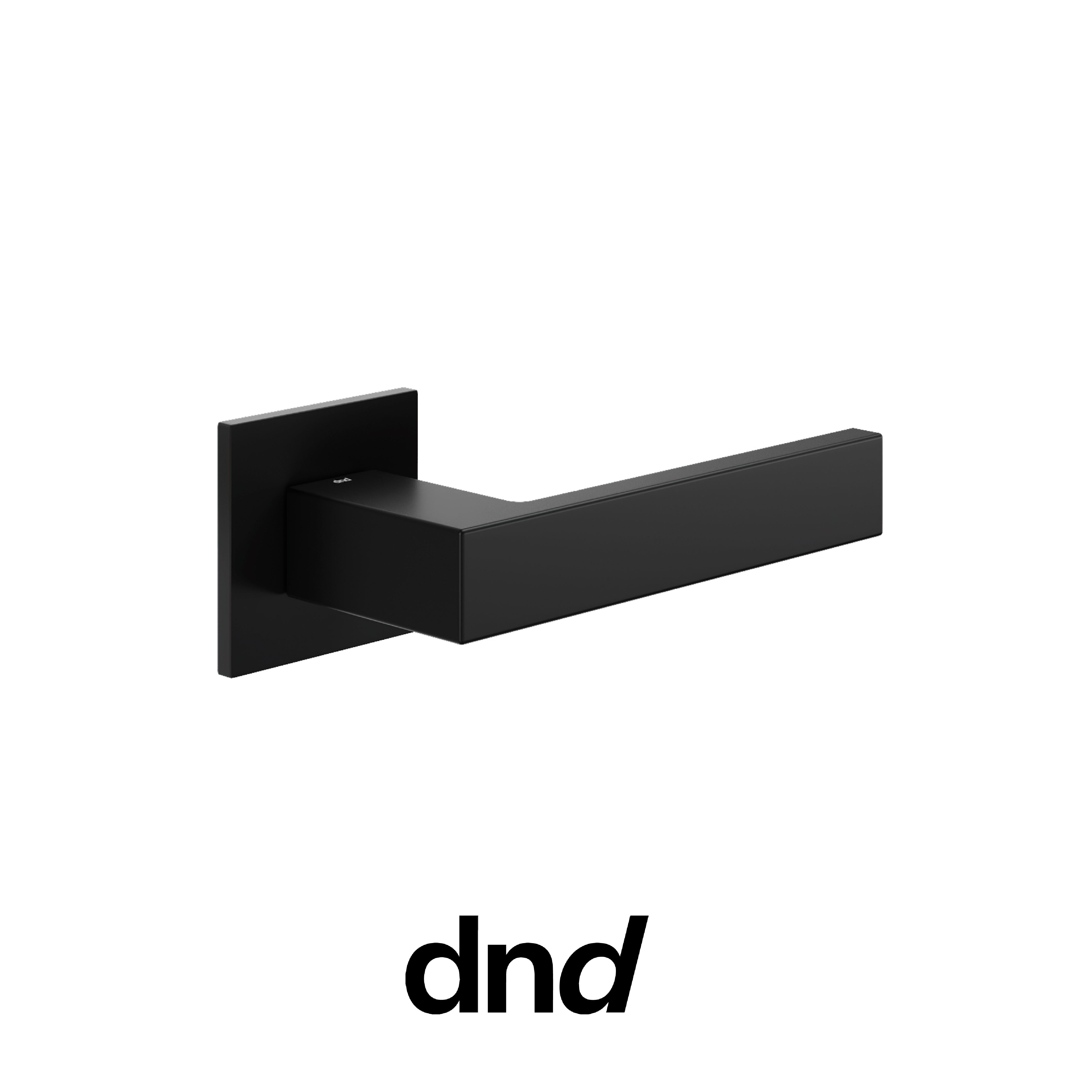 DND Edra 02 - Maniglia per porta interna - ONO - Nero / Fine Quadra - 50x50 - 4 mm / No
