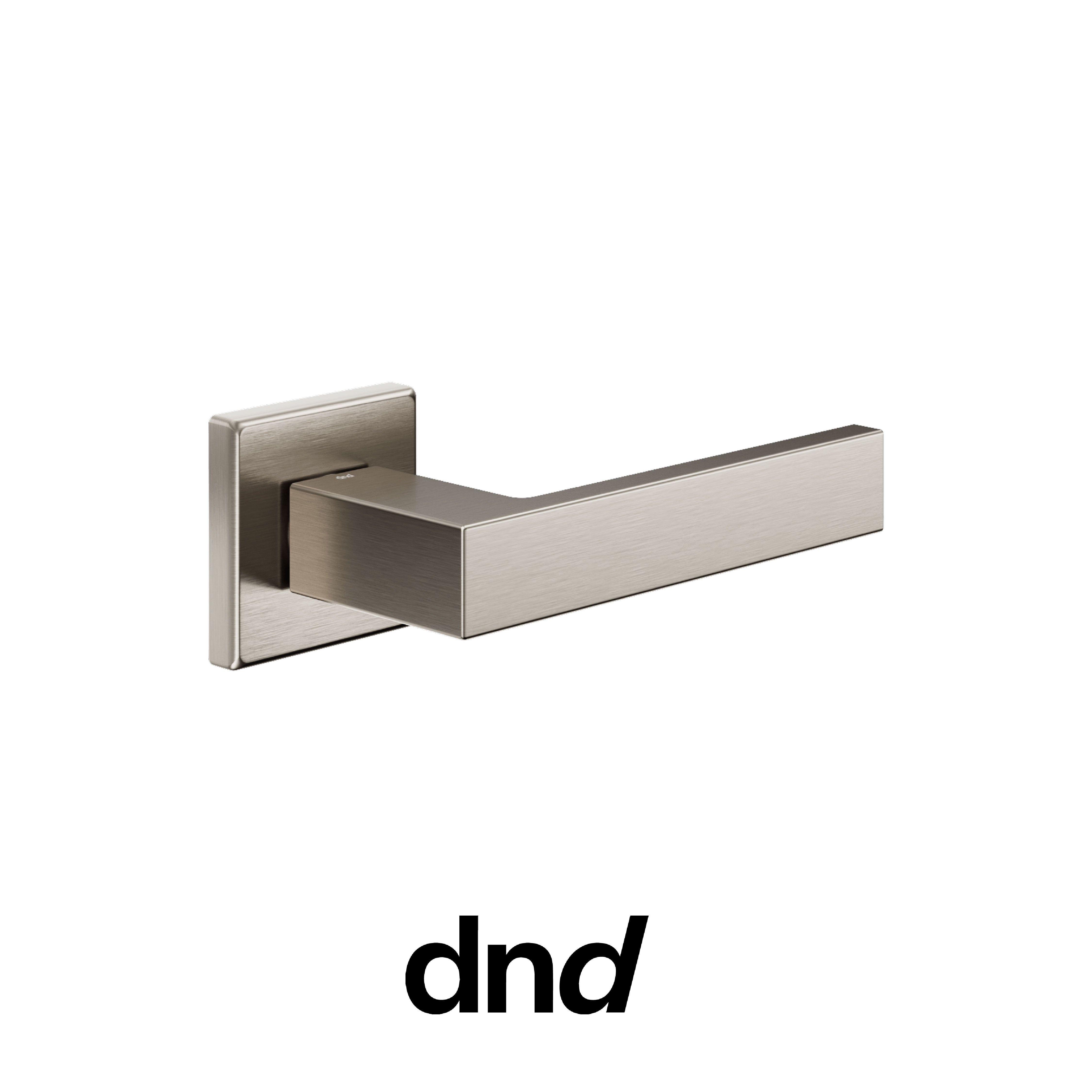 DND Edra 02 - Maniglia per porta interna - ONS - Nickel satinato / Vis Quadra - 50x50 - 7 mm / No