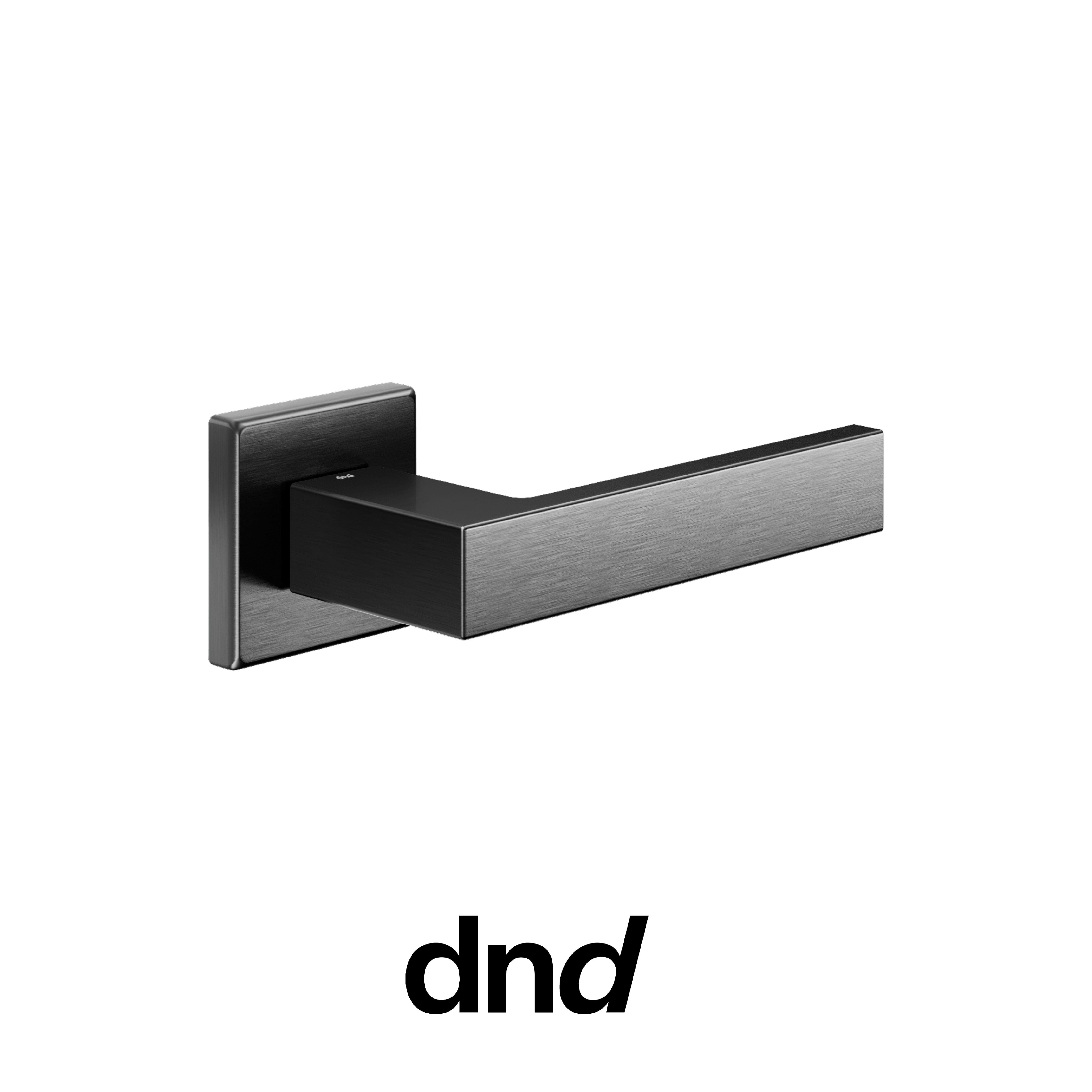 DND Edra 02 - Maniglia per porta interna - PGS - Grafite satinato / Vis Quadra - 50x50 - 7 mm / No