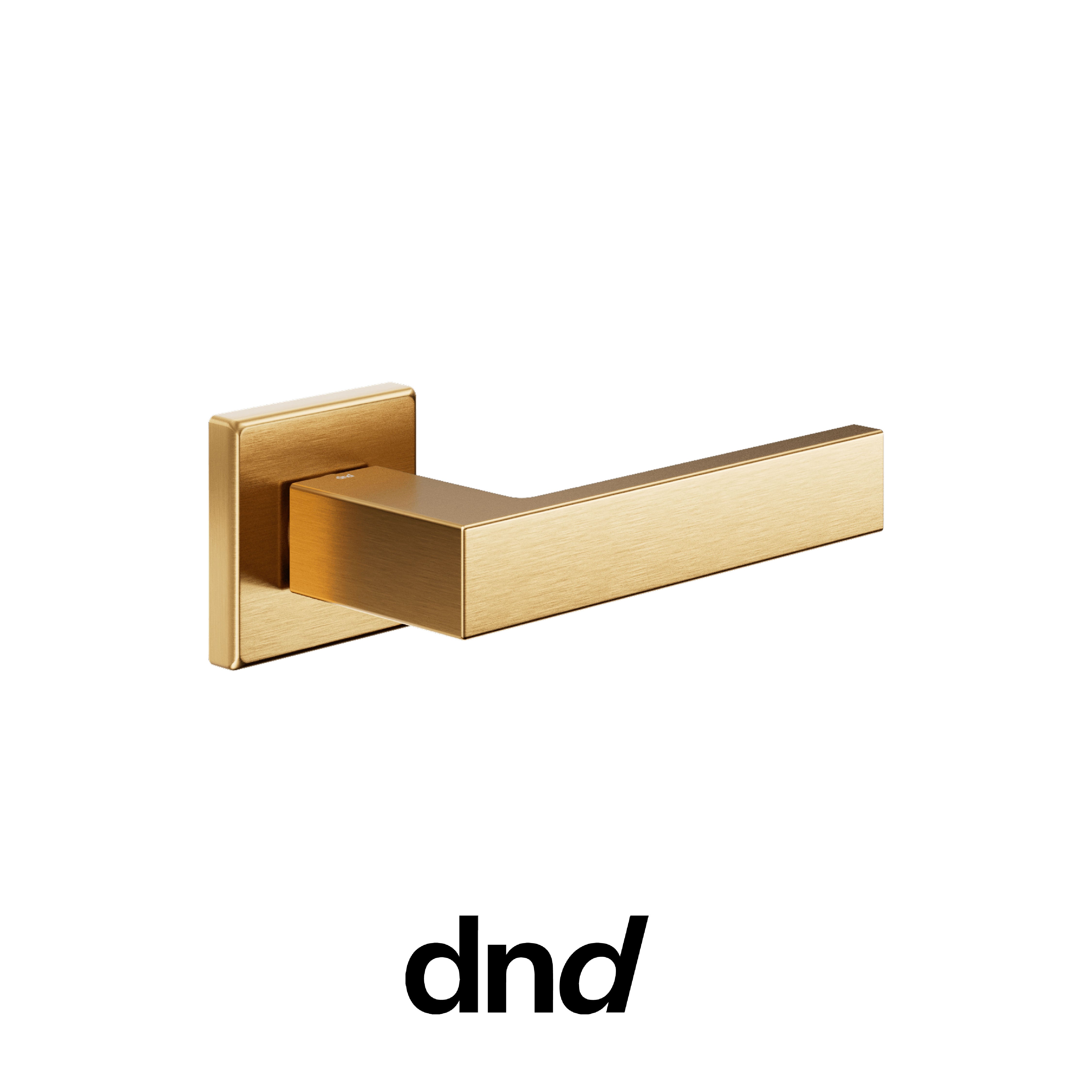 DND Edra 02 - Maniglia per porta interna - PVD-SG - Oro antico satinato / Vis Quadra - 50x50 - 7 mm / No