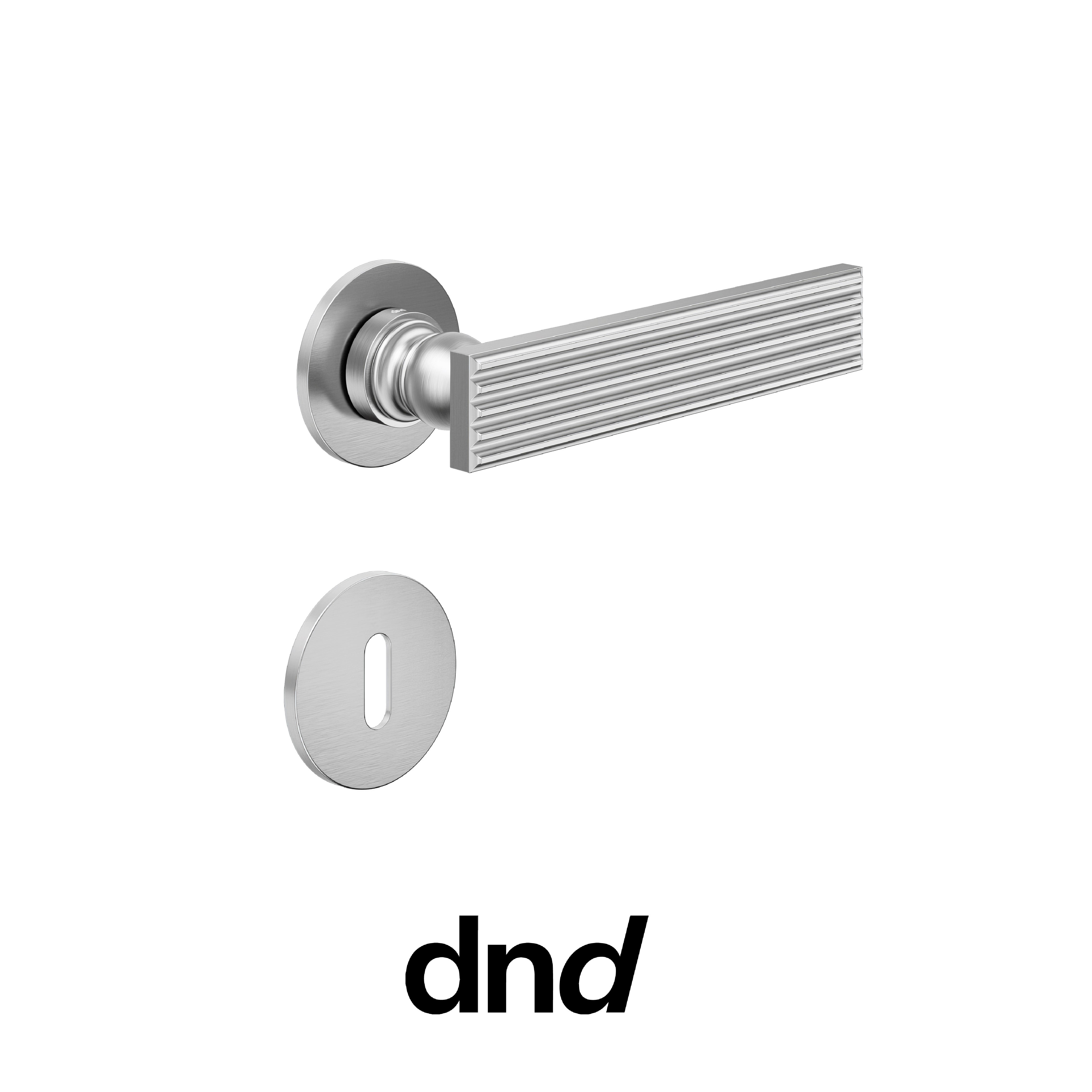 DND Eleonora - Maniglia per porta interna - OCS - Cromo satinato / Fine tonda Ø 50 - 4 mm / Patent