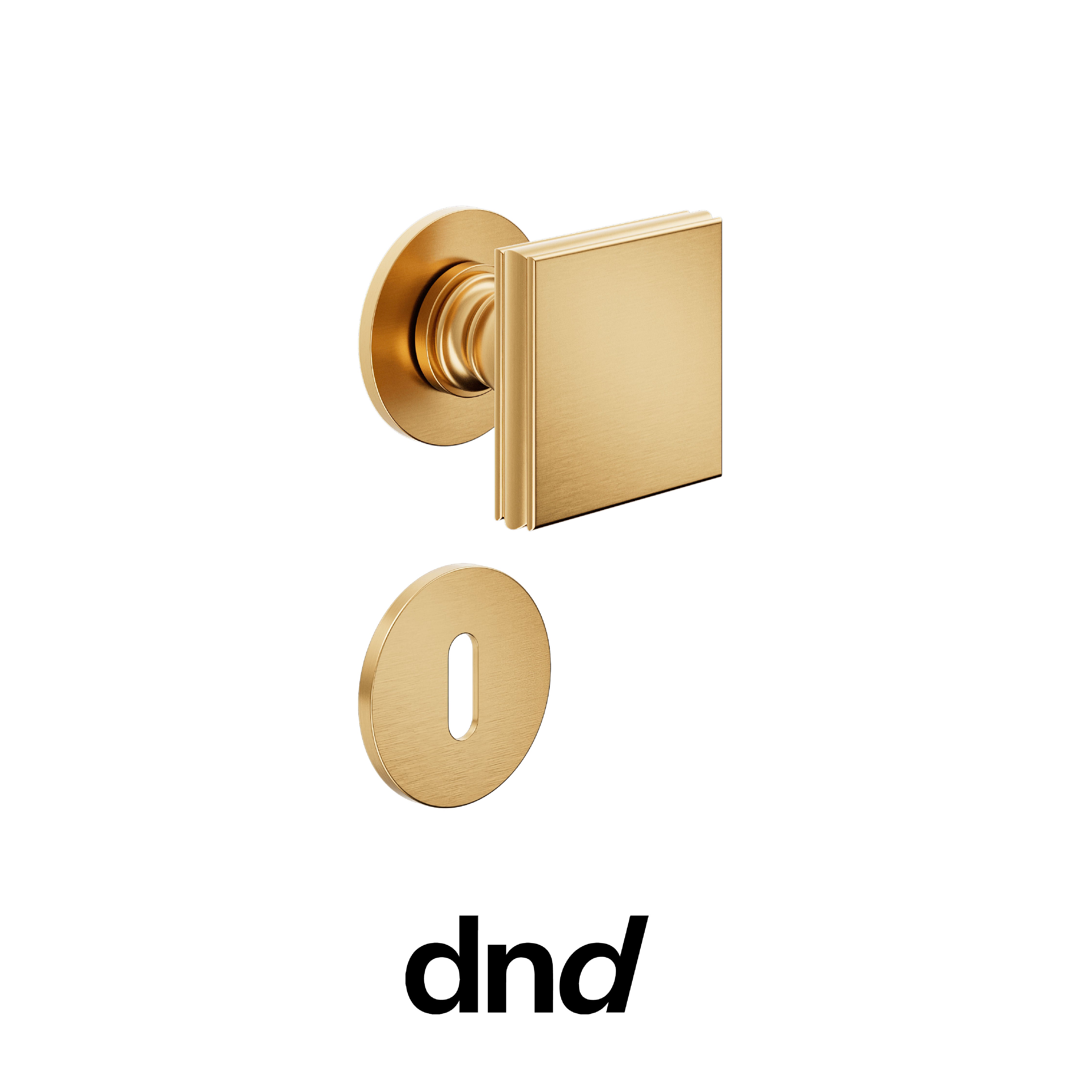 DND Lucrezia - Pomolo per porta interna - PVD-SG - Oro antico satinato / Fine tonda Ø 50 - 4 mm / Patent