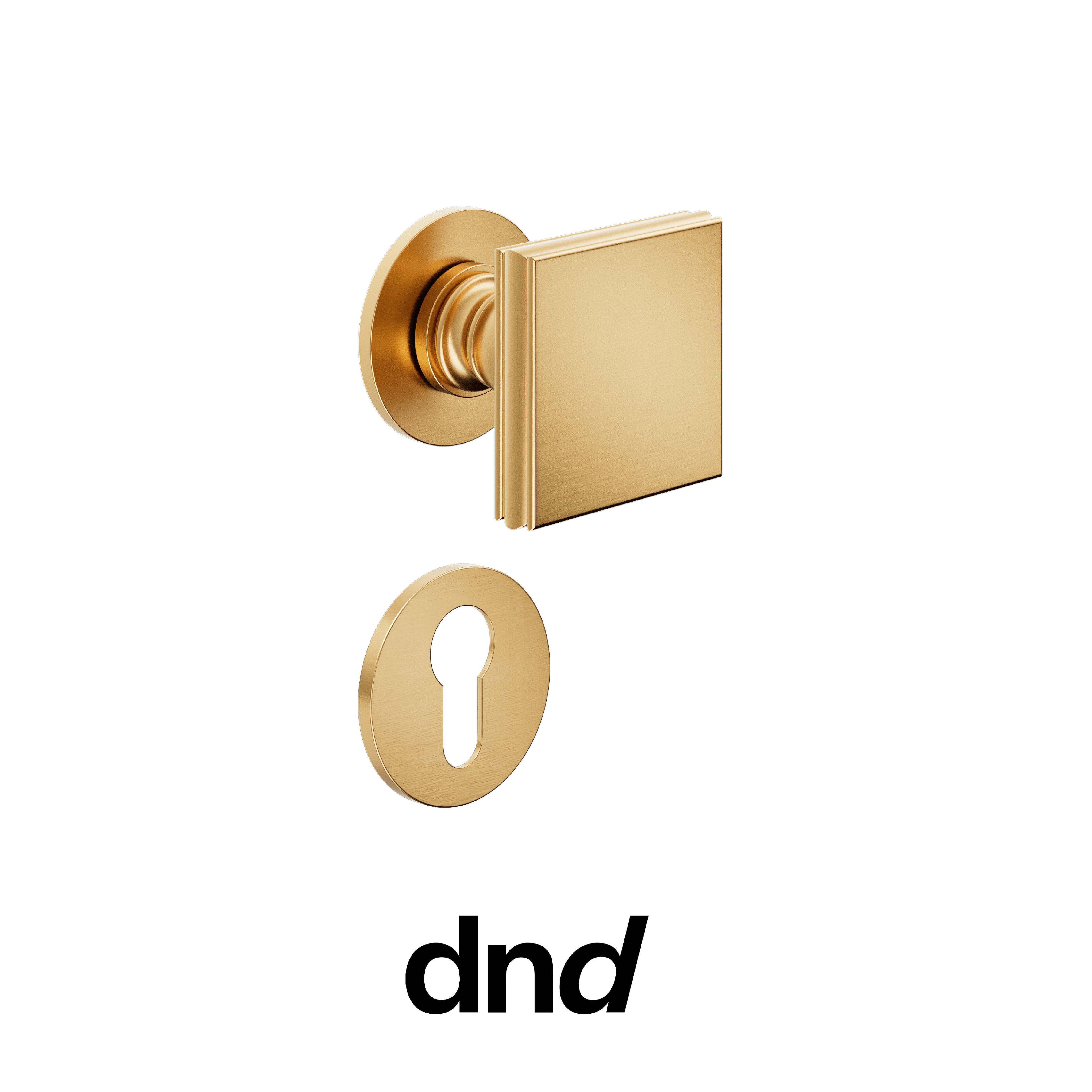 DND Lucrezia - Pomolo per porta interna - PVD-SG - Oro antico satinato / Fine tonda Ø 50 - 4 mm / Yale