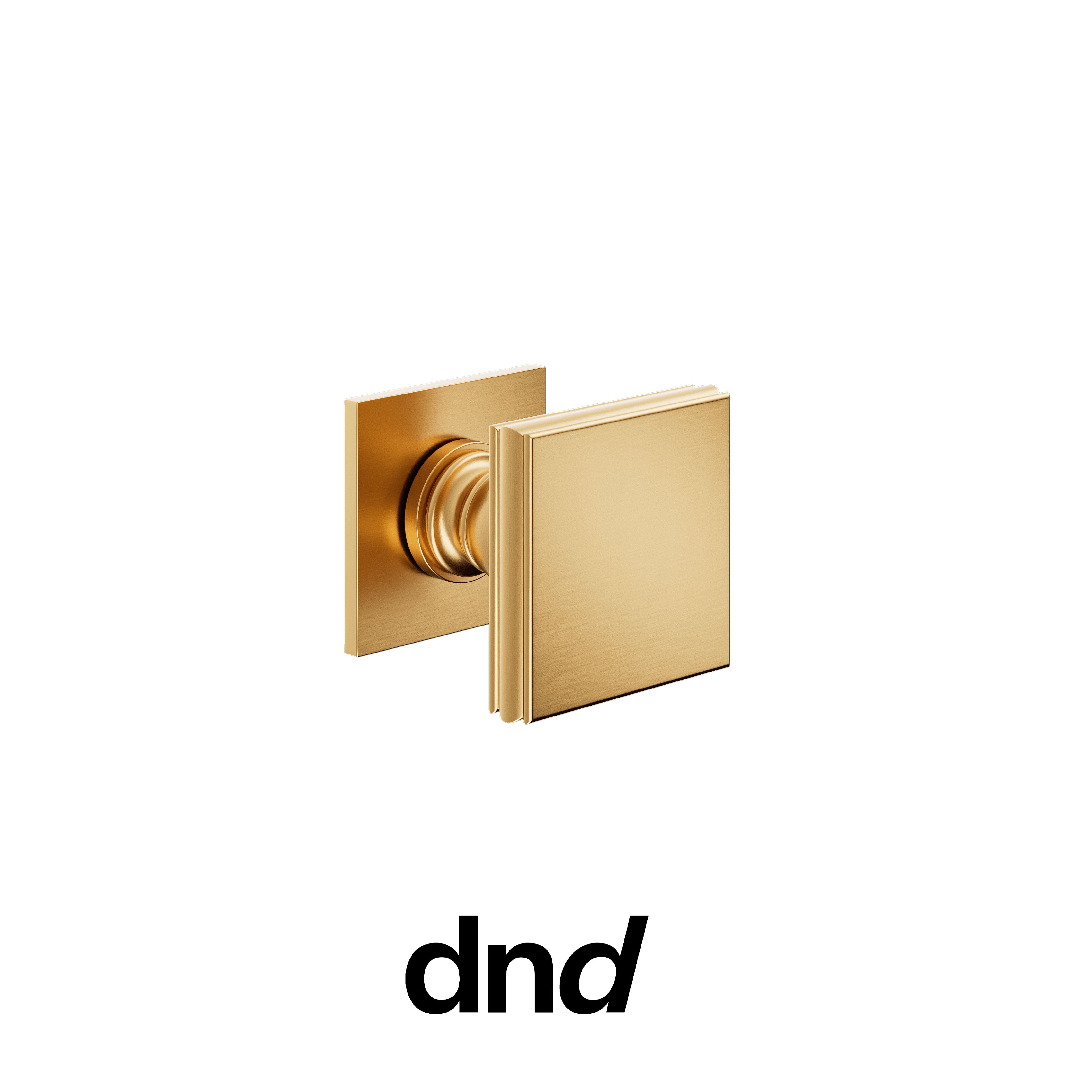 DND Lucrezia 02 - Pomolo per porta interna - PVD-SG - Oro antico satinato / Fine Quadra - 50x50 - 4mm / Pomolo fisso