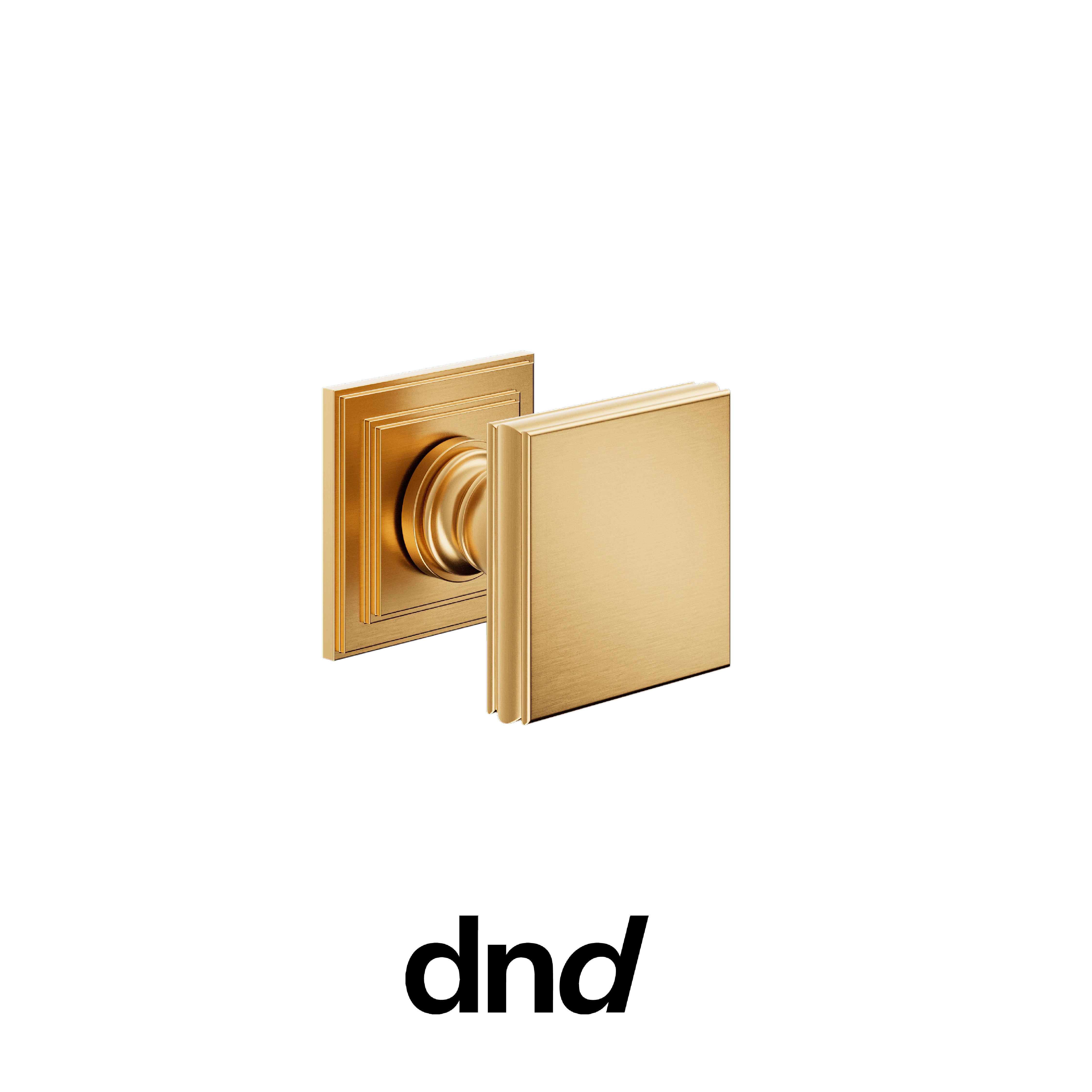 DND Lucrezia 02 - Pomolo per porta interna - PVD-SG - Oro antico satinato / Lucrezia Quadra / Pomolo fisso