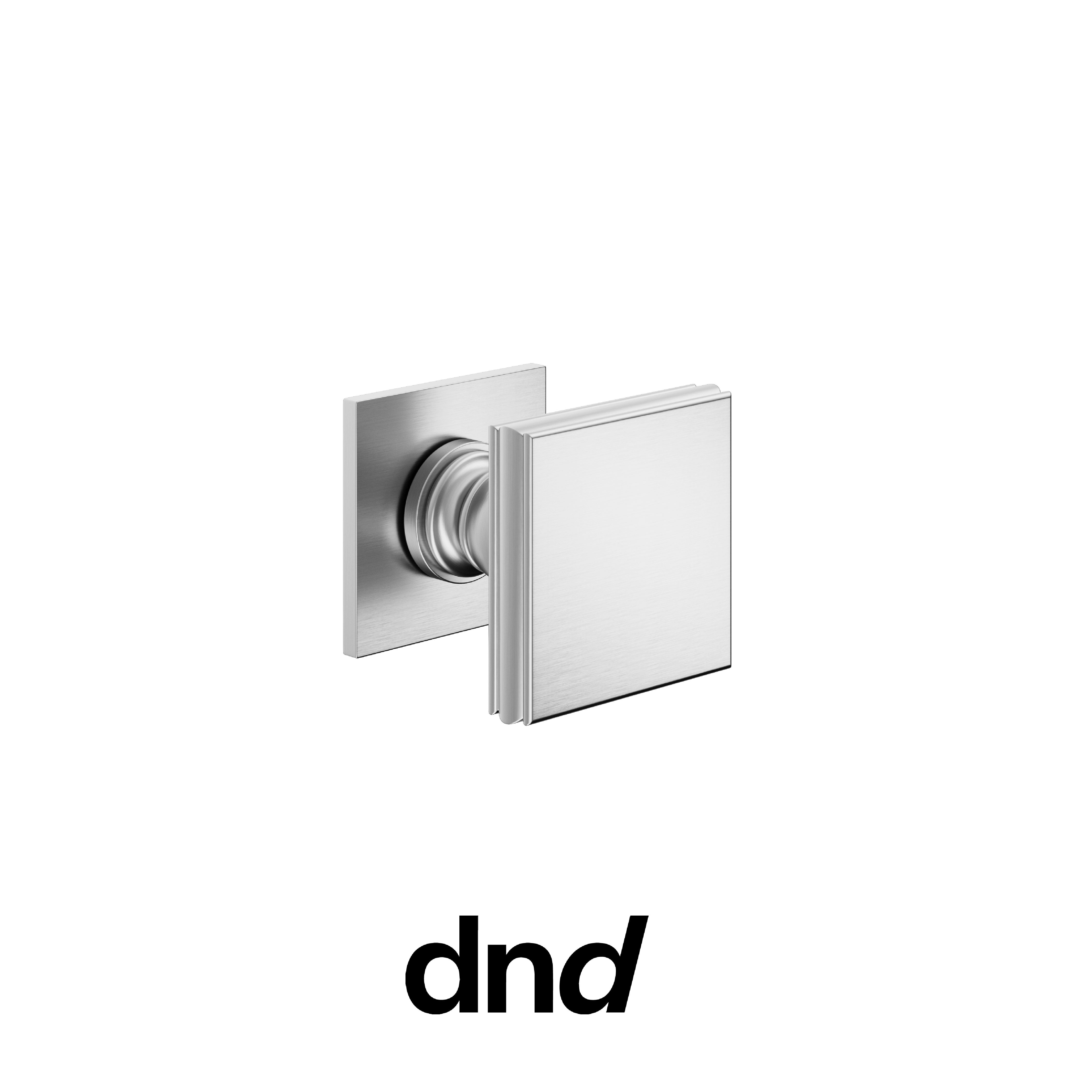 DND Lucrezia 02 - Pomolo per porta interna - OCS - Cromo satinato / Fine Quadra - 50x50 - 4mm / Pomolo fisso