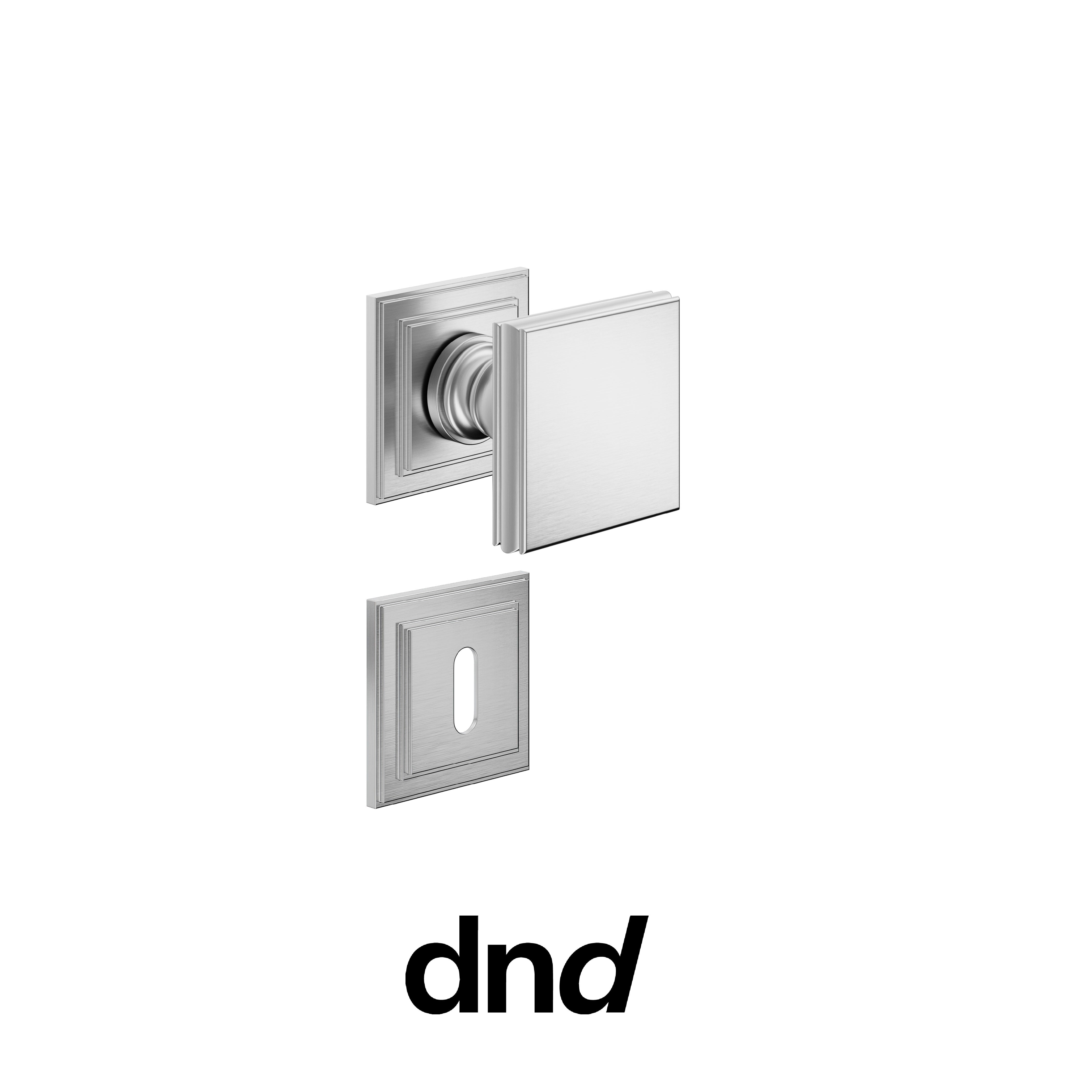 DND Lucrezia 02 - Pomolo per porta interna - OCS - Cromo satinato / Lucrezia Quadra / Patent