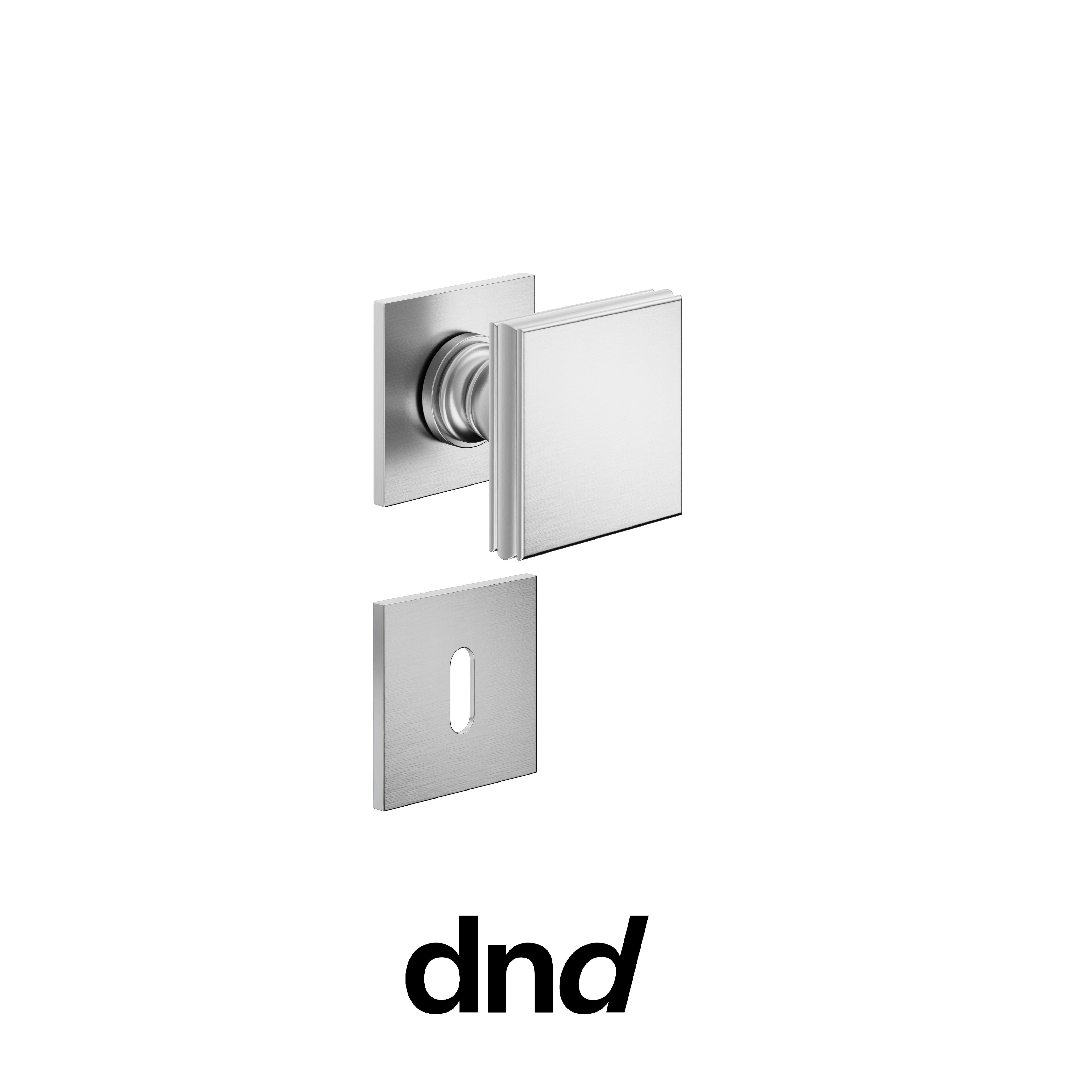 DND Lucrezia 02 - Pomolo per porta interna - OCS - Cromo satinato / Fine Quadra - 50x50 - 4mm / Patent