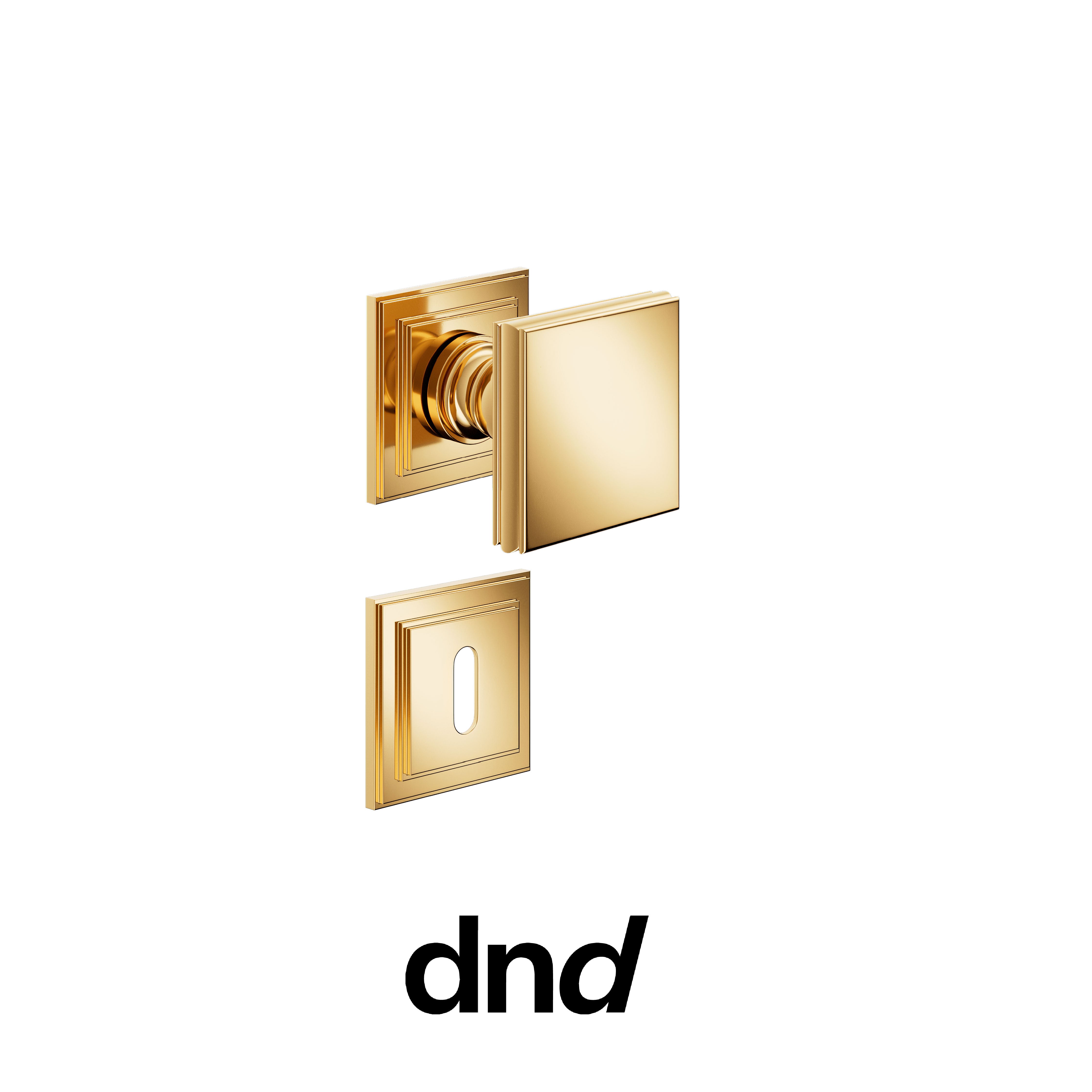 DND Lucrezia 02 - Pomolo per porta interna - PVD-BG - Oro antico lucido / Lucrezia Quadra / Patent