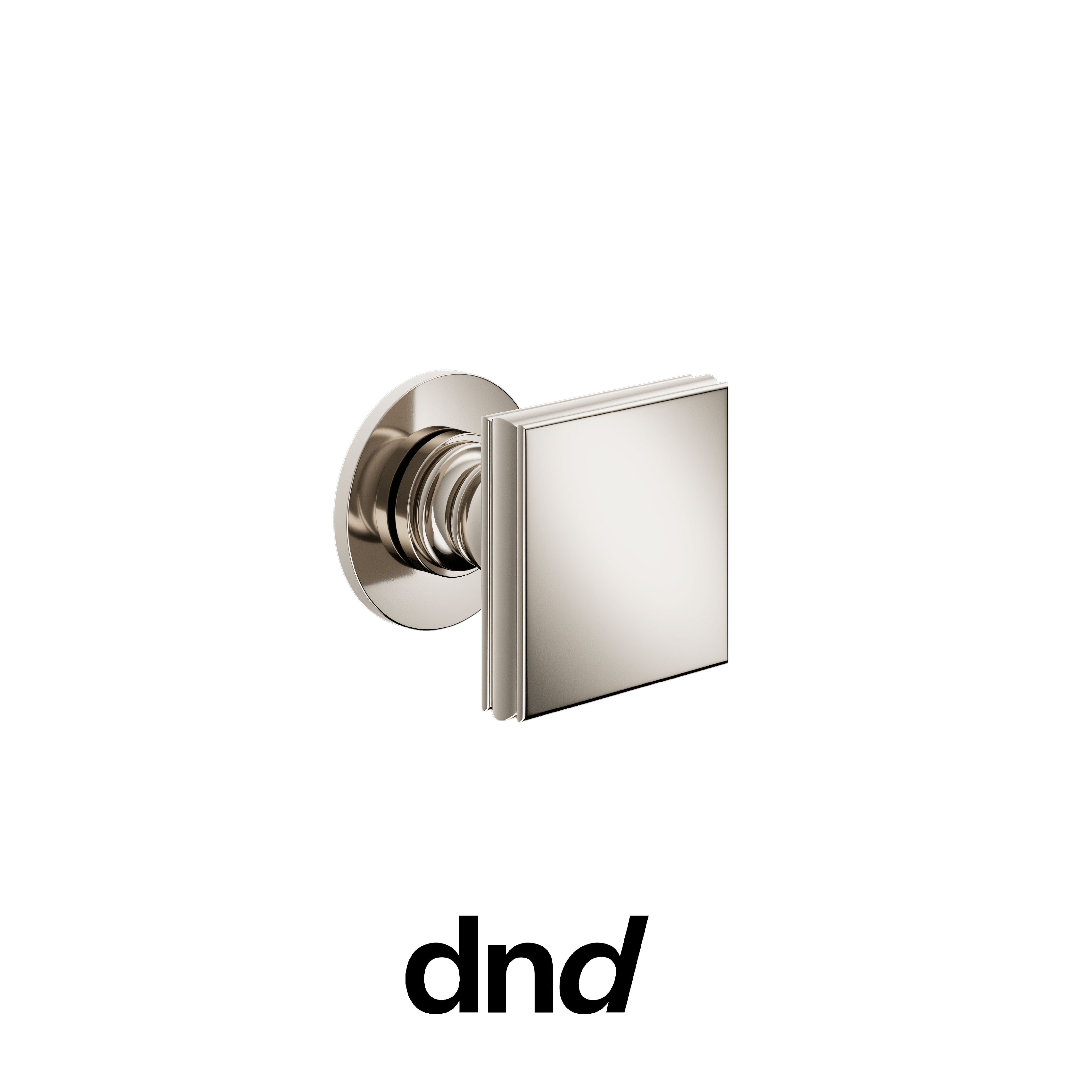 DND Lucrezia - Pomolo per porta interna - PVN - Nickel lucido / Fine tonda Ø 50 - 4 mm / Pomolo fisso