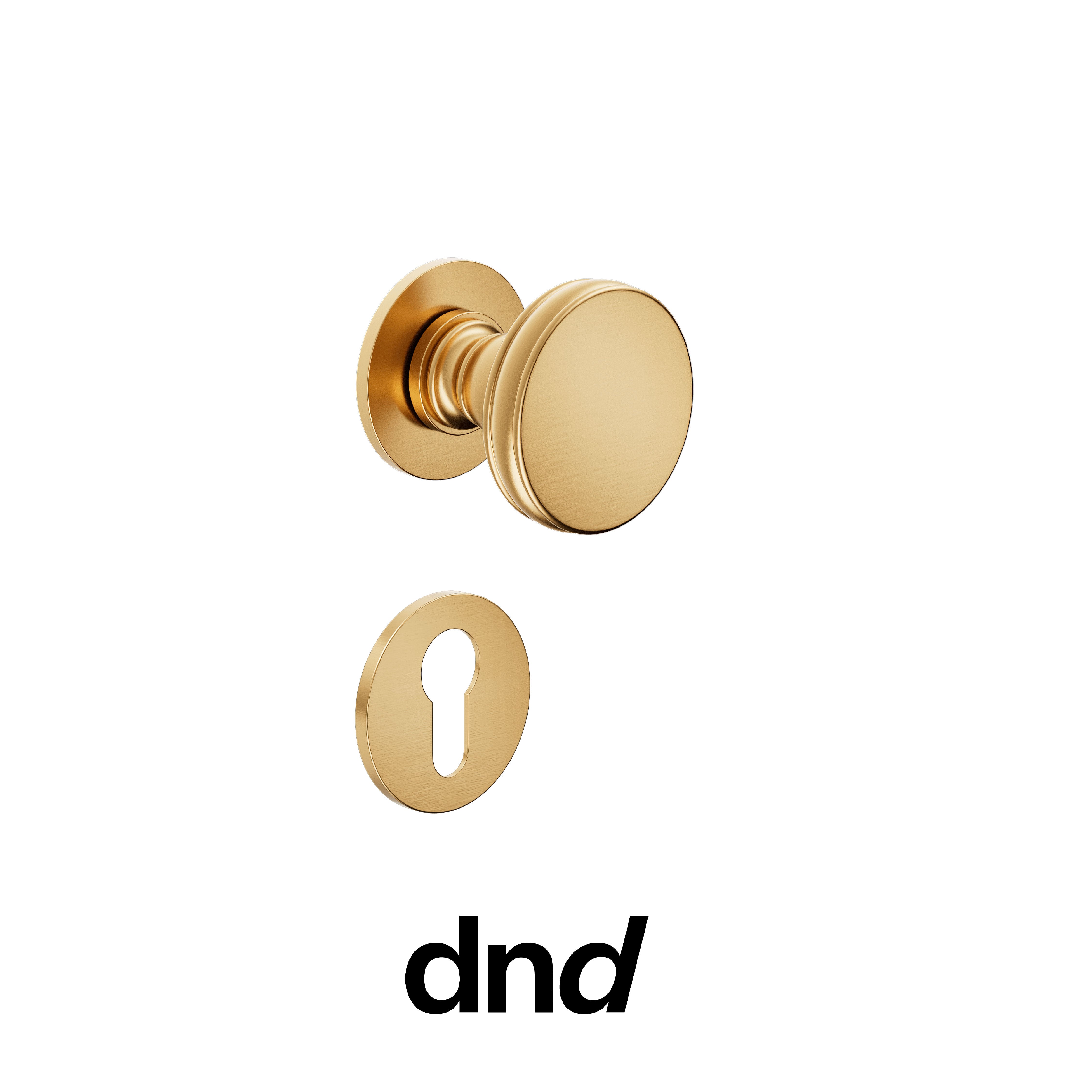 DND Lucrezia 03 - Pomolo per porta interna - PVD-SG - Oro antico satinato / Fine Tonda Ø 50 - 4 mm / Yale