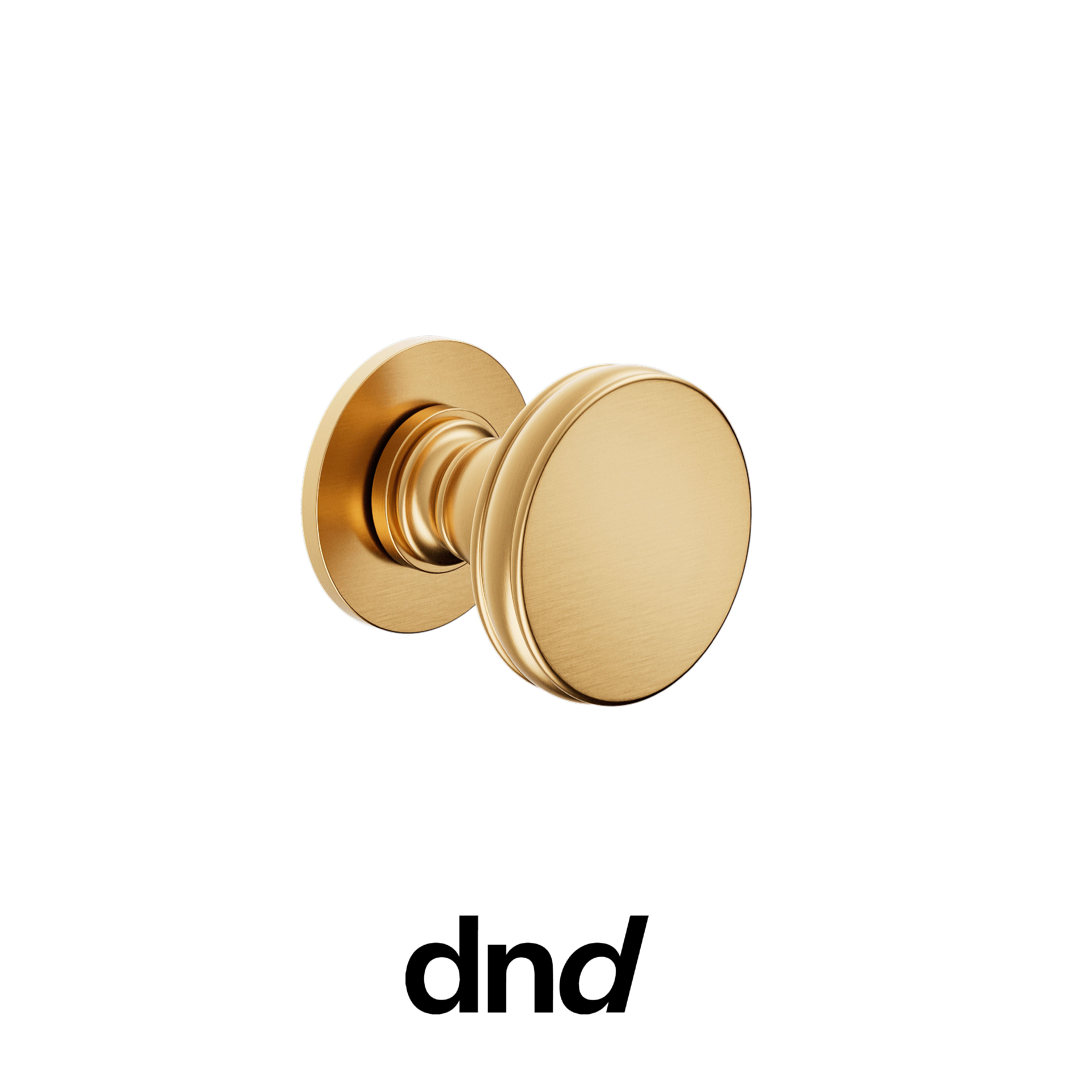 DND Lucrezia 03 - Pomolo per porta interna - PVD-SG - Oro antico satinato / Fine Tonda Ø 50 - 4 mm / Pomolo singolo fisso