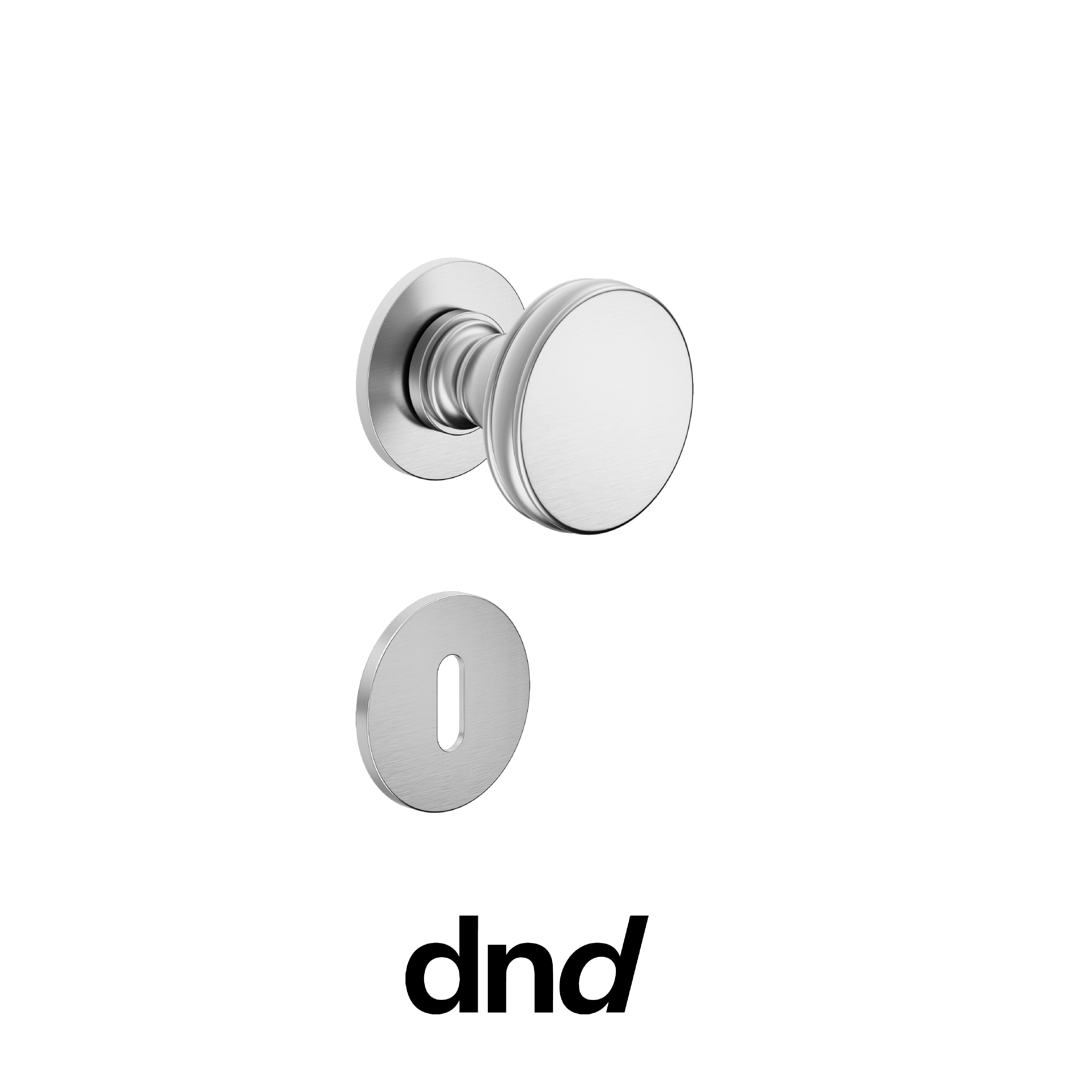 DND Lucrezia 03 - Pomolo per porta interna - OCS - Cromo satinato / Fine Tonda Ø 50 - 4 mm / Patent