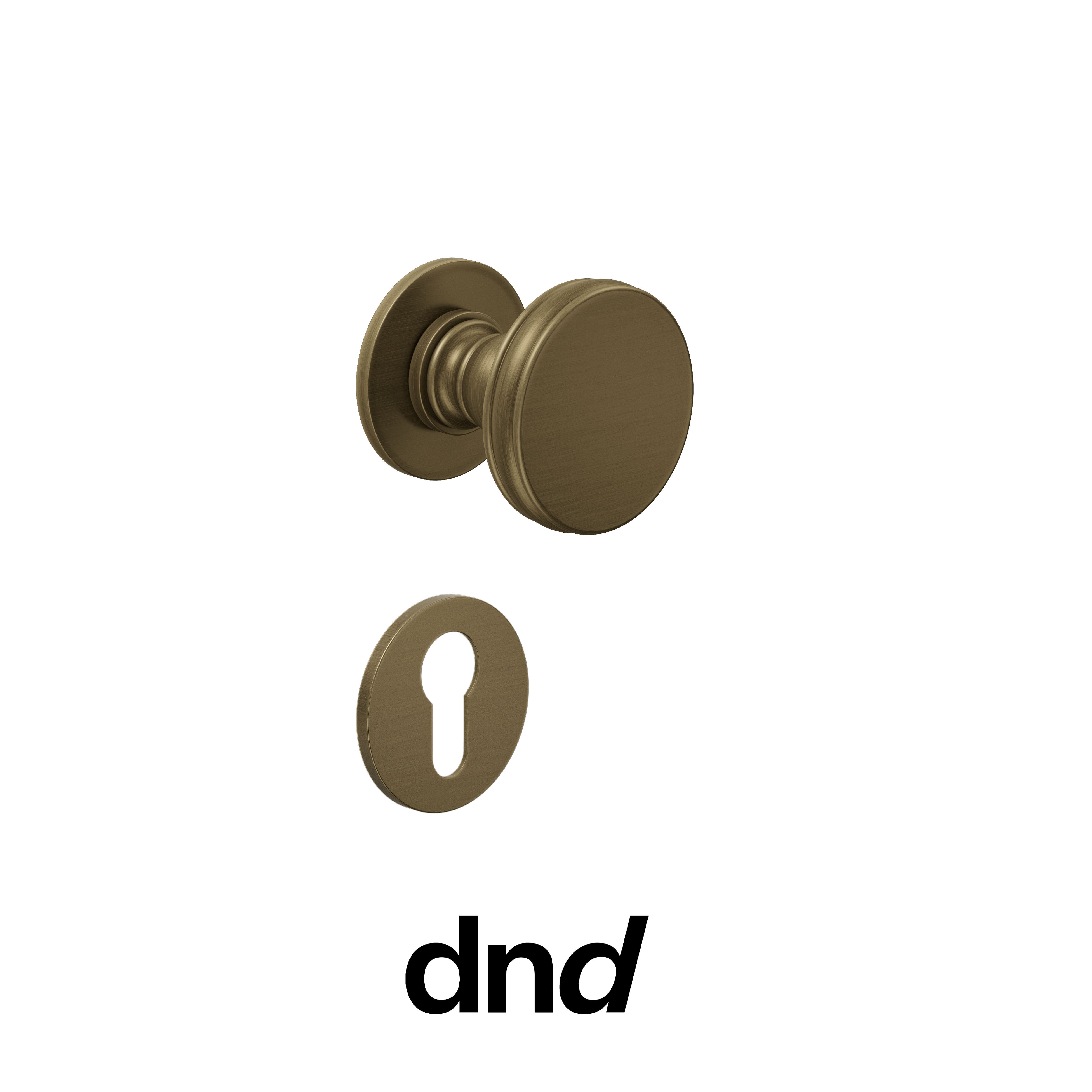 DND Lucrezia 03 - Pomolo per porta interna - OGH - Bronzo satinato opaco / Fine Tonda Ø 50 - 4 mm / Yale