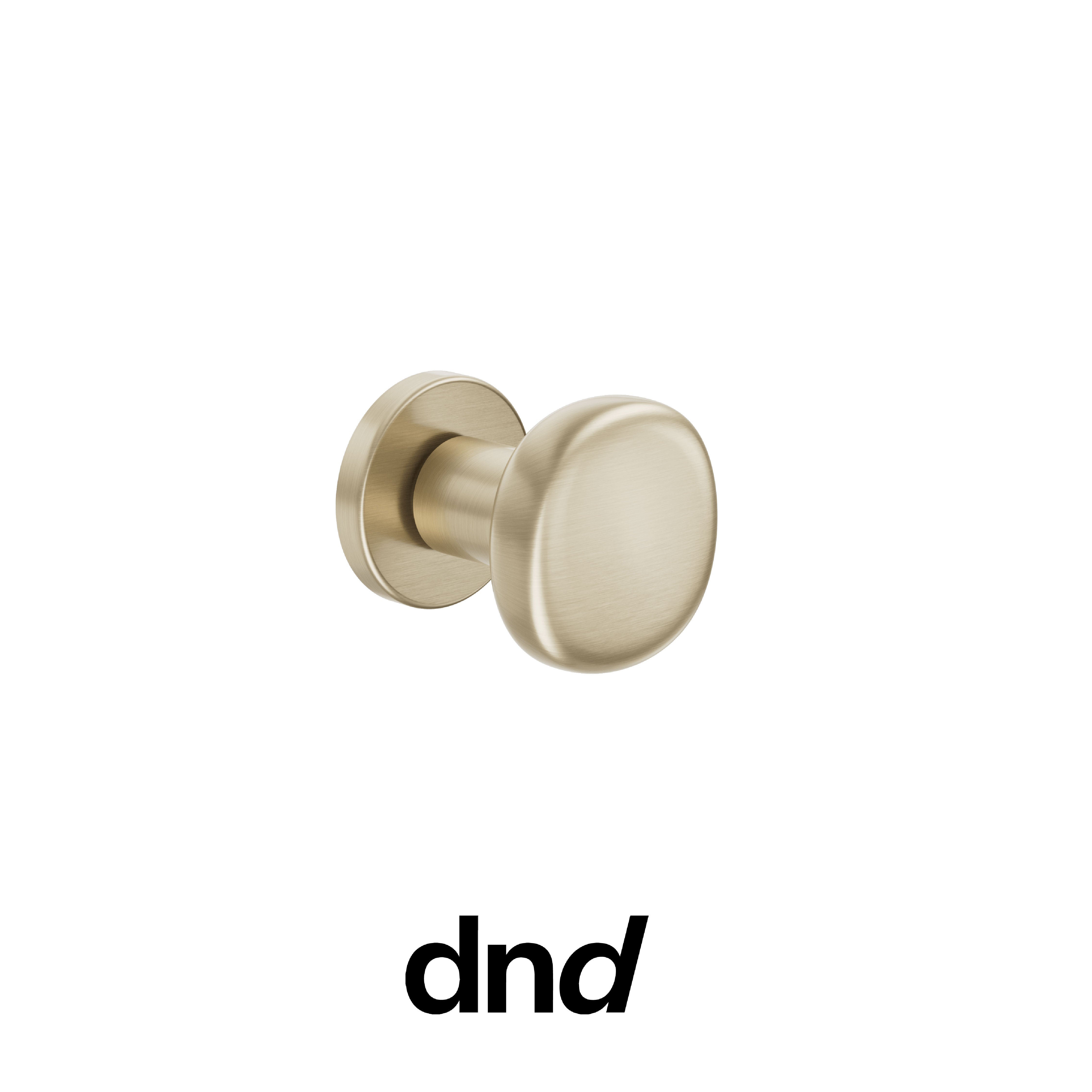 DND Olive - Pomolo per porta interna - PVD-SH - Oro champagne satinato / Vis Tonda Ø 50 - 7 mm / Pomolo fisso