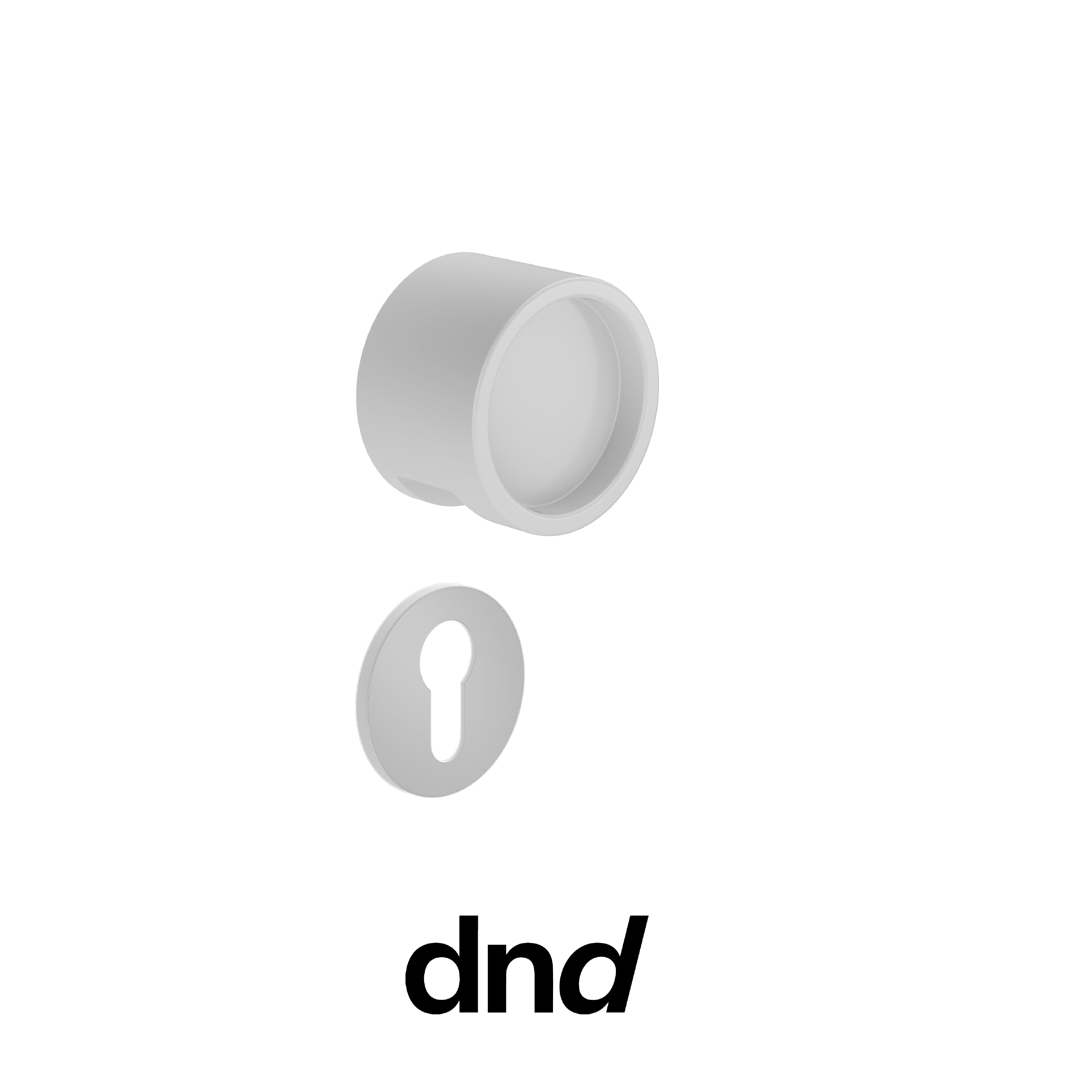 DND Timeless - Pomolo per porta interna - ABN - Bianco / Fine Tonda Ø 50 - 4 mm / Yale