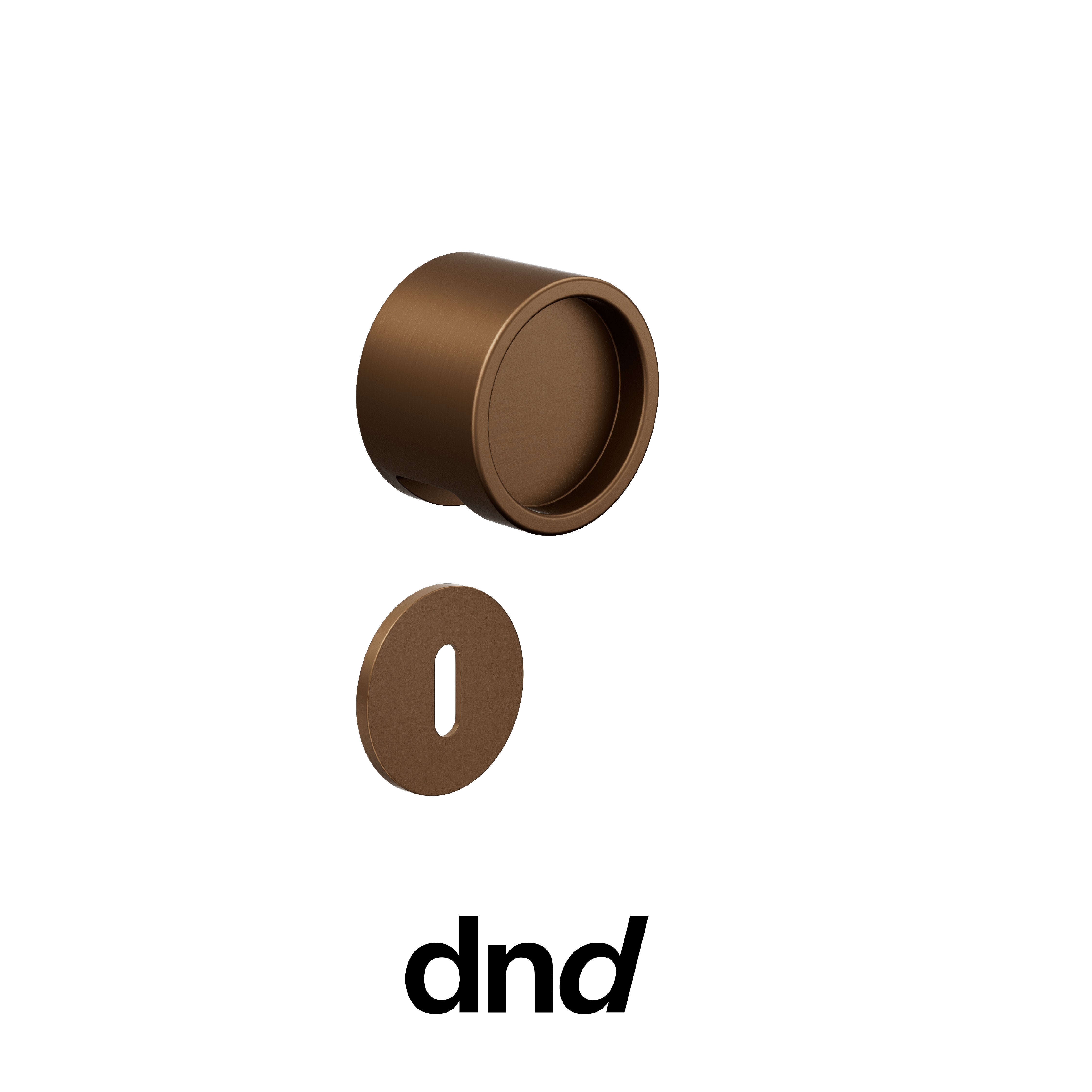 DND Timeless - Pomolo per porta interna - ABR - Bronzo / Fine Tonda Ø 50 - 4 mm / Patent