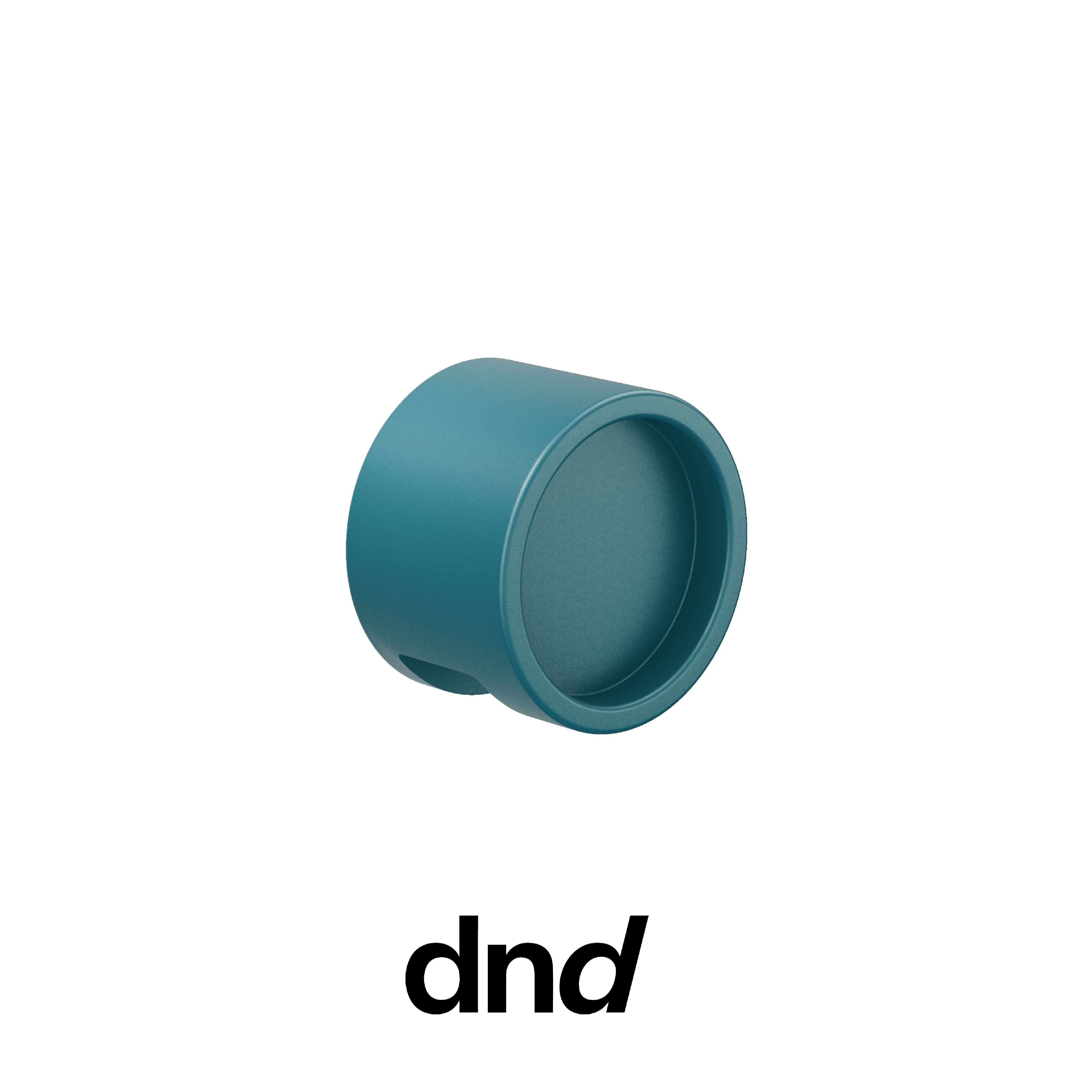 DND Timeless - Pomolo per porta interna - ABT - Turchese / Fine Tonda Ø 50 - 4 mm / Pomolo singolo fisso