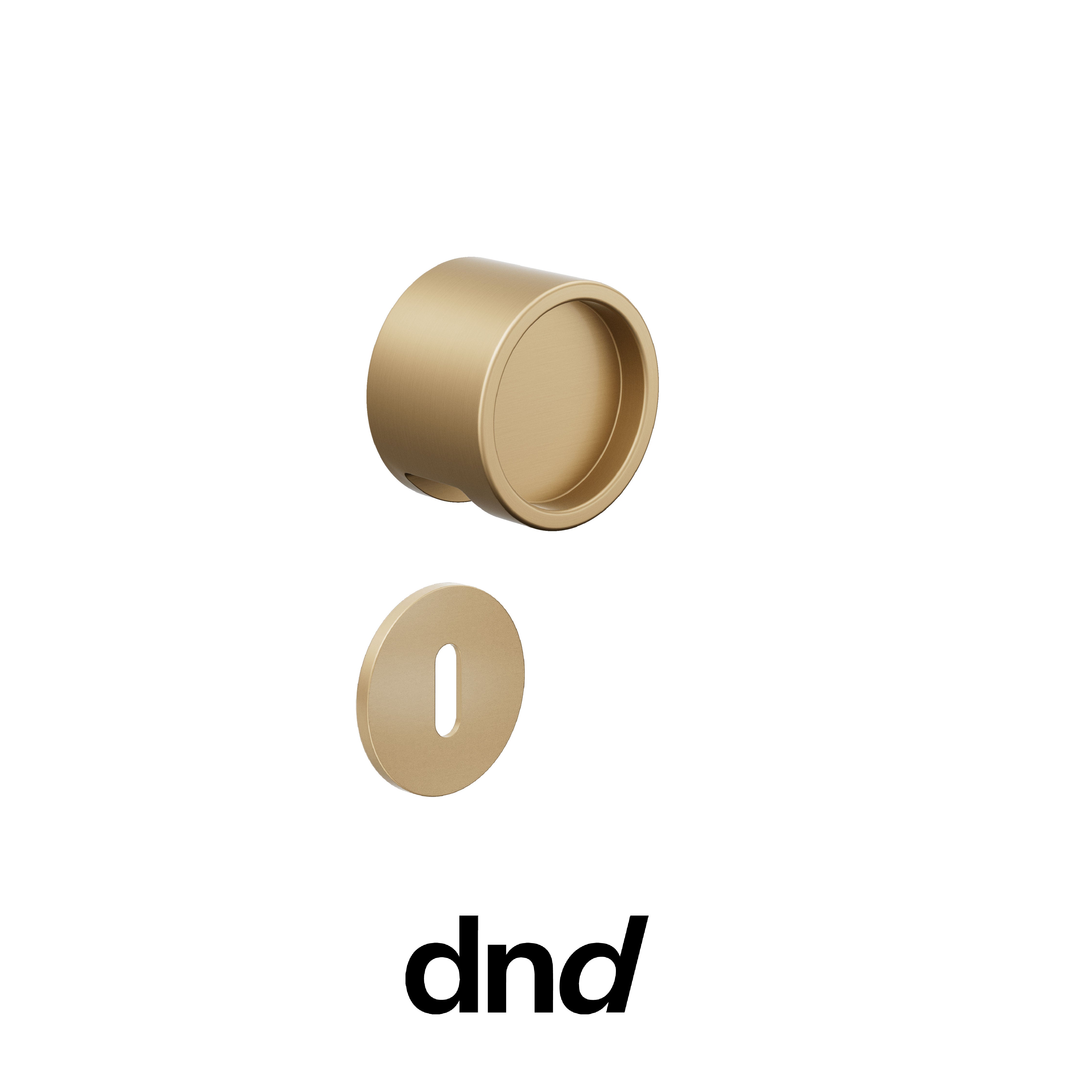 DND Timeless - Pomolo per porta interna - ARO - Oro satinato / Fine Tonda Ø 50 - 4 mm / Patent
