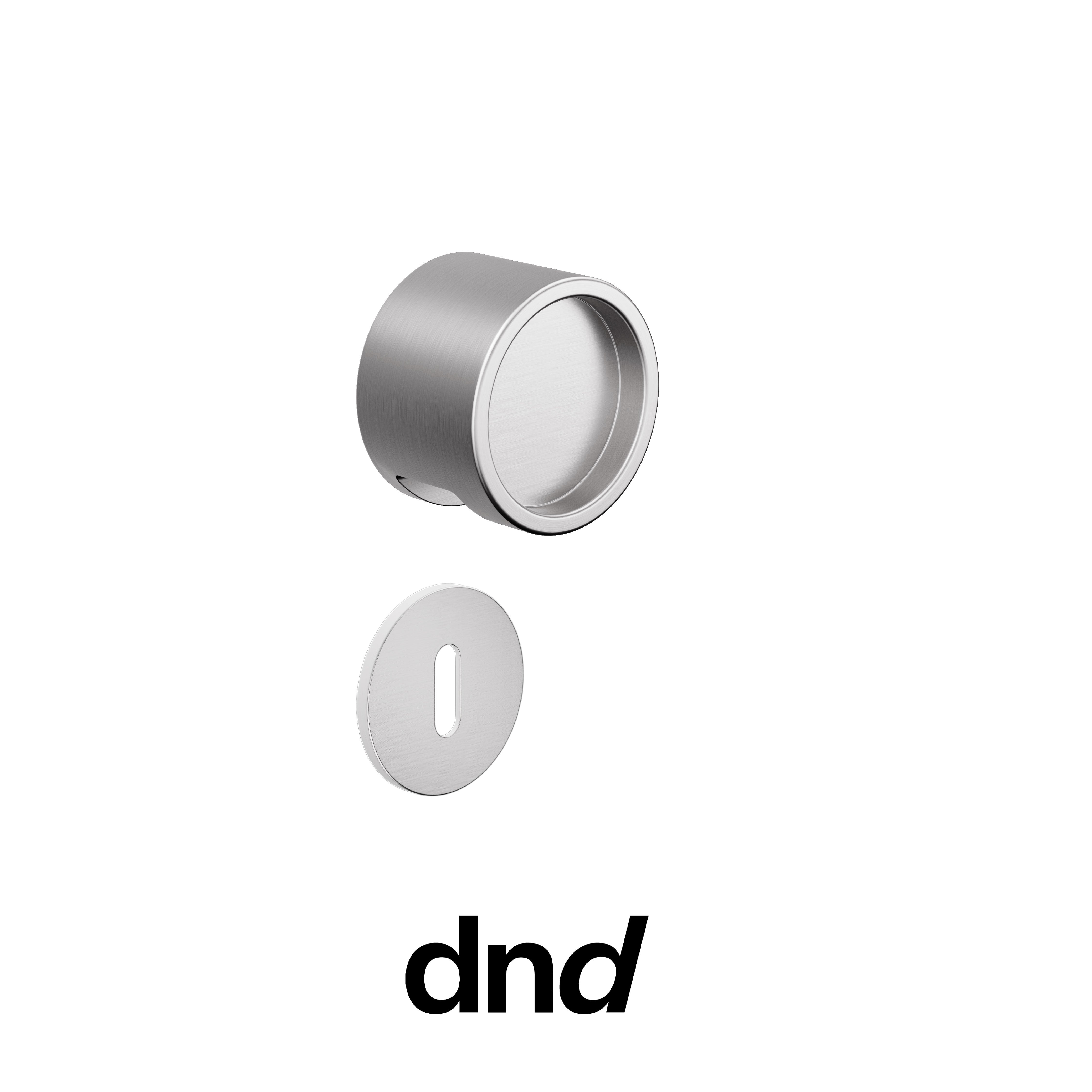 DND Timeless - Pomolo per porta interna - ASV - Silver / Fine Tonda Ø 50 - 4 mm / Patent