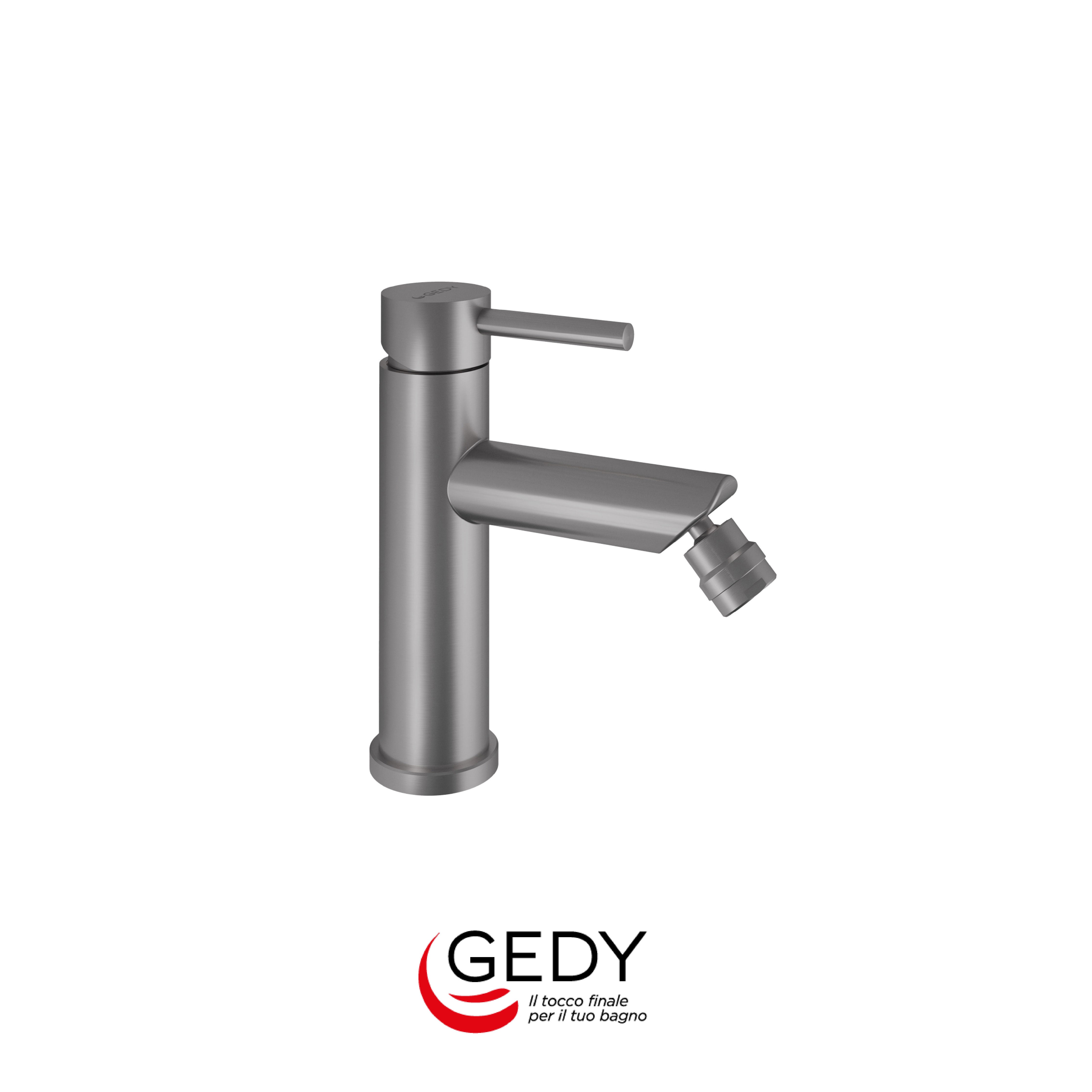 GEDY Garda - Miscelatore monocomando basso per bidet - 38 - Spazzolato