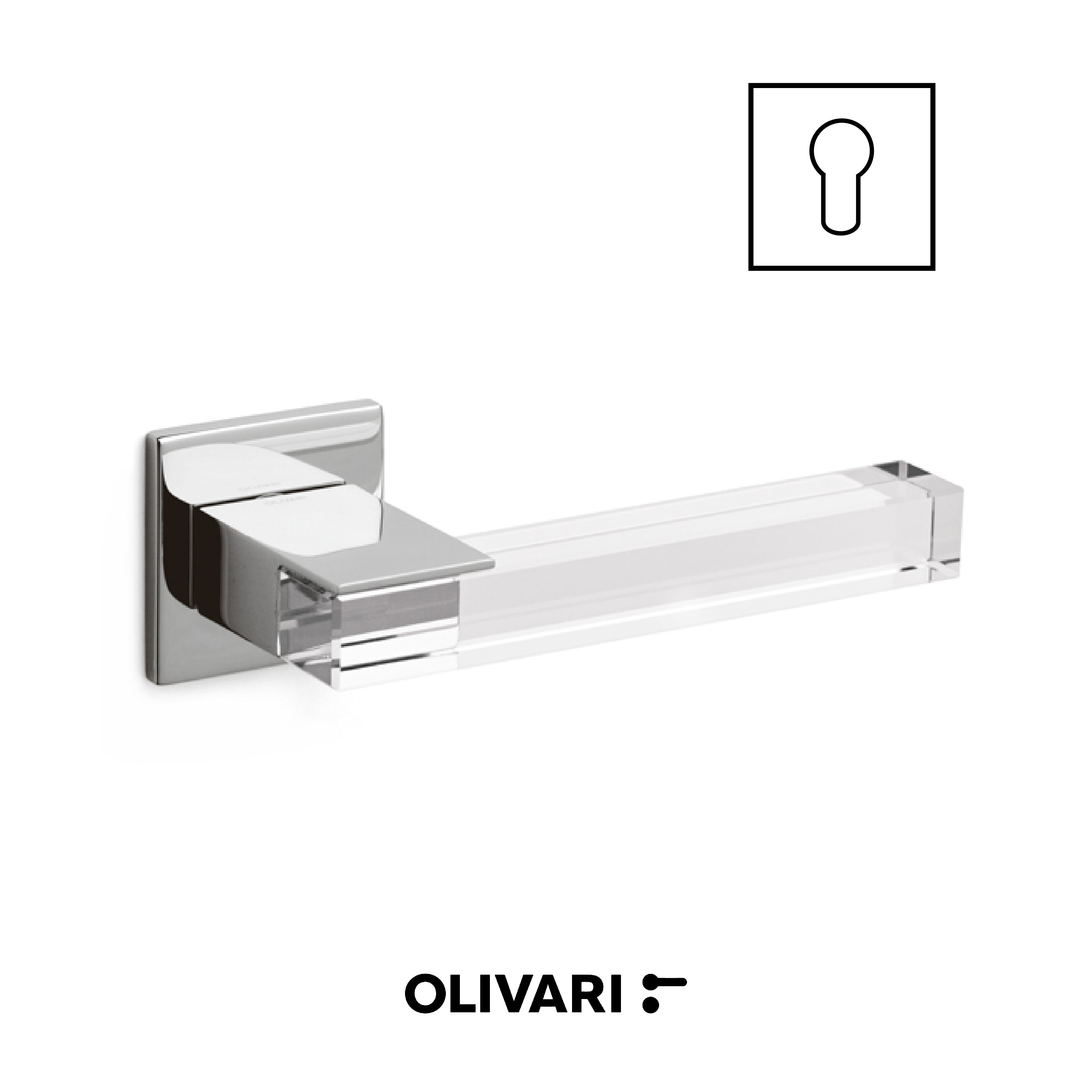 Ice Cube - Olivari Maniglia per porta interna - Imhoff Handles