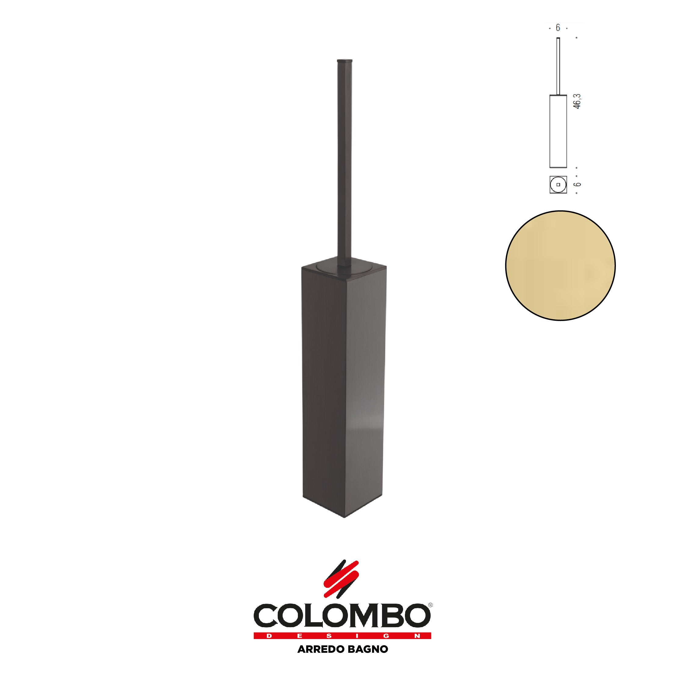 MiniQ Porta scopino d'appoggio - Colombo design arredo bagno - Imhoff Handles