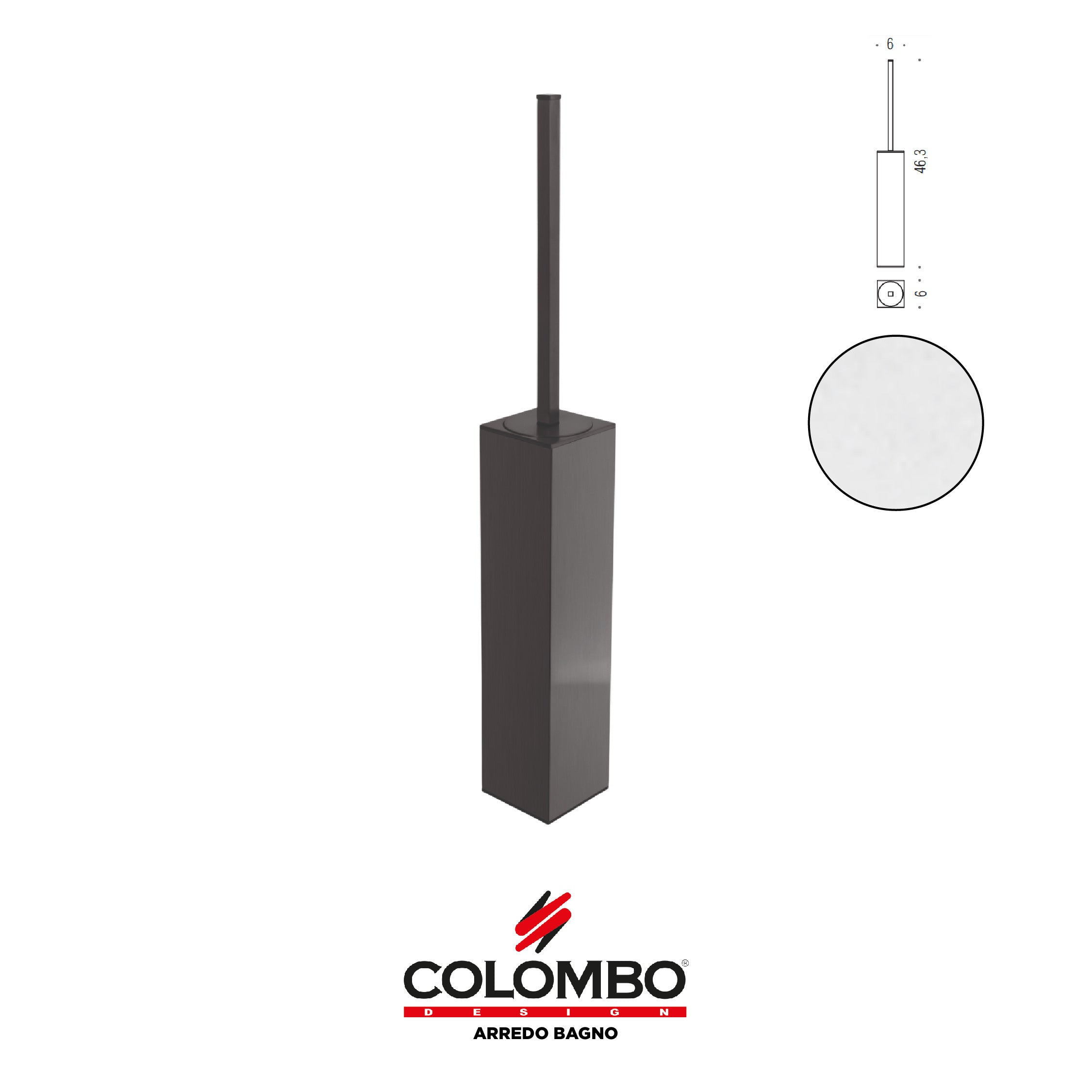 MiniQ Porta scopino d'appoggio - Colombo design arredo bagno - Imhoff Handles