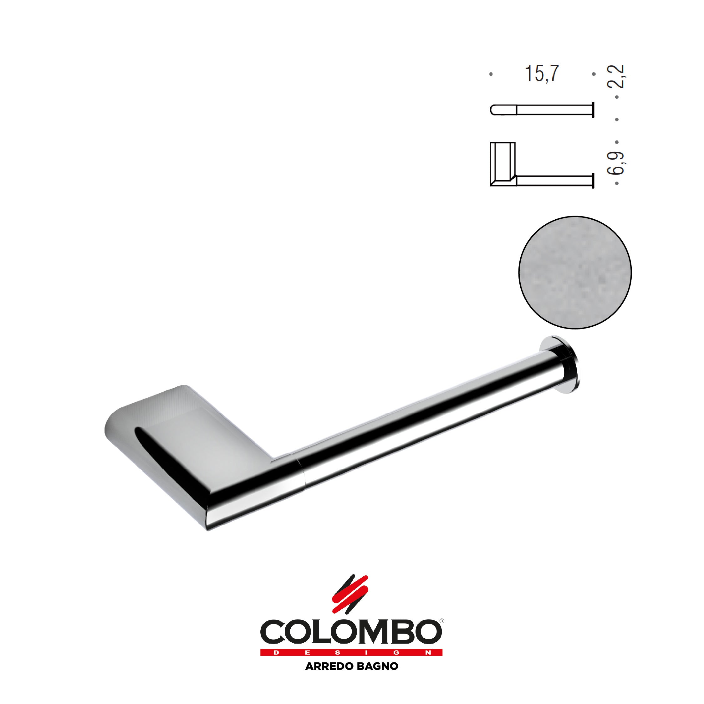Mini Porta rotolo destro -  Colombo design arredo bagno - Imhoff Handles