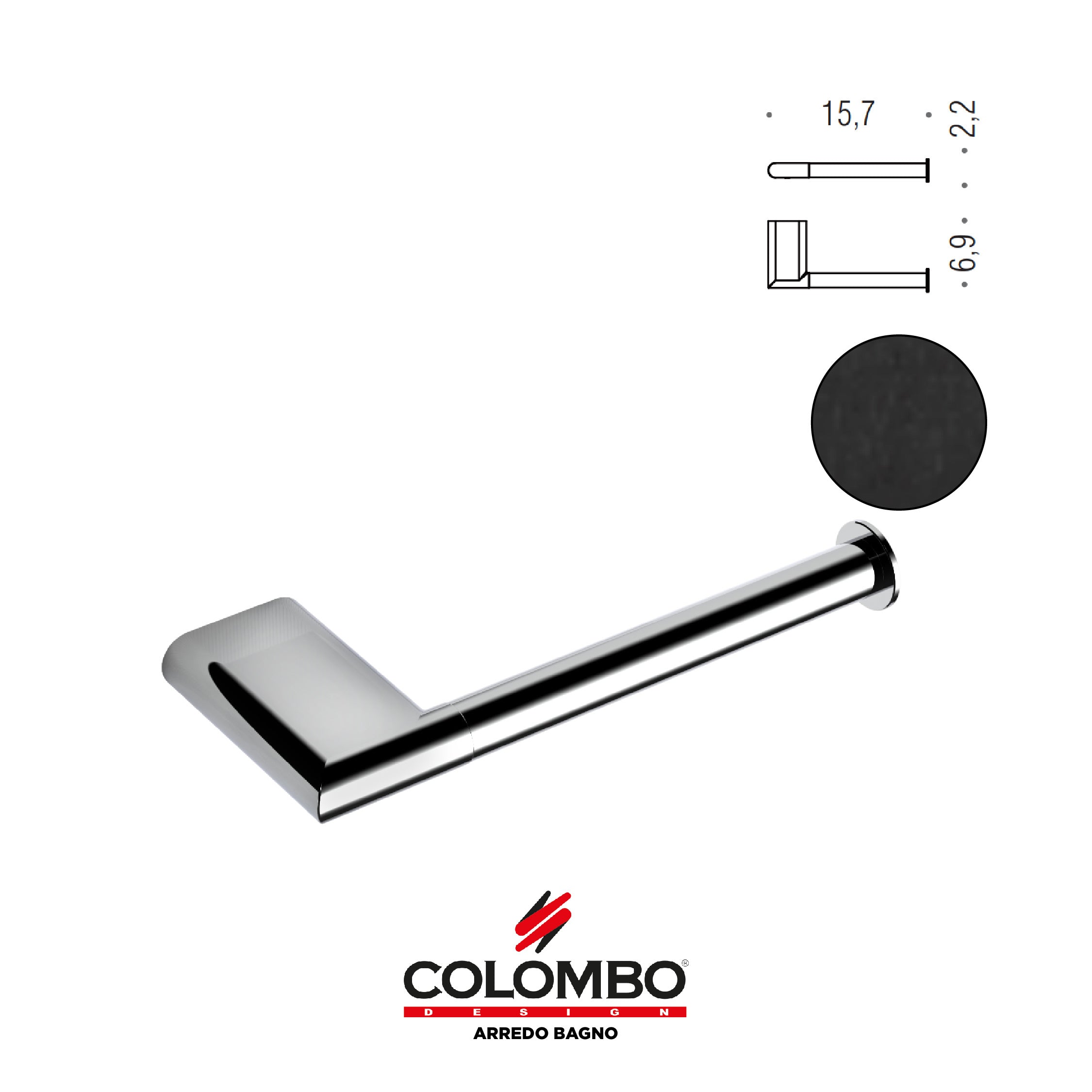 Mini Porta rotolo destro -  Colombo design arredo bagno - Imhoff Handles