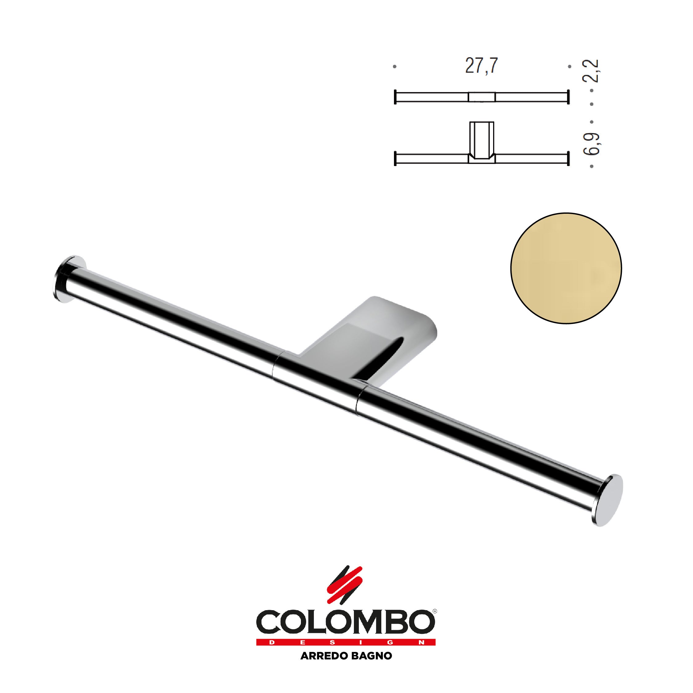 Mini Porta rotolo doppio - Colombo design arredo bagno - Imhoff Handles