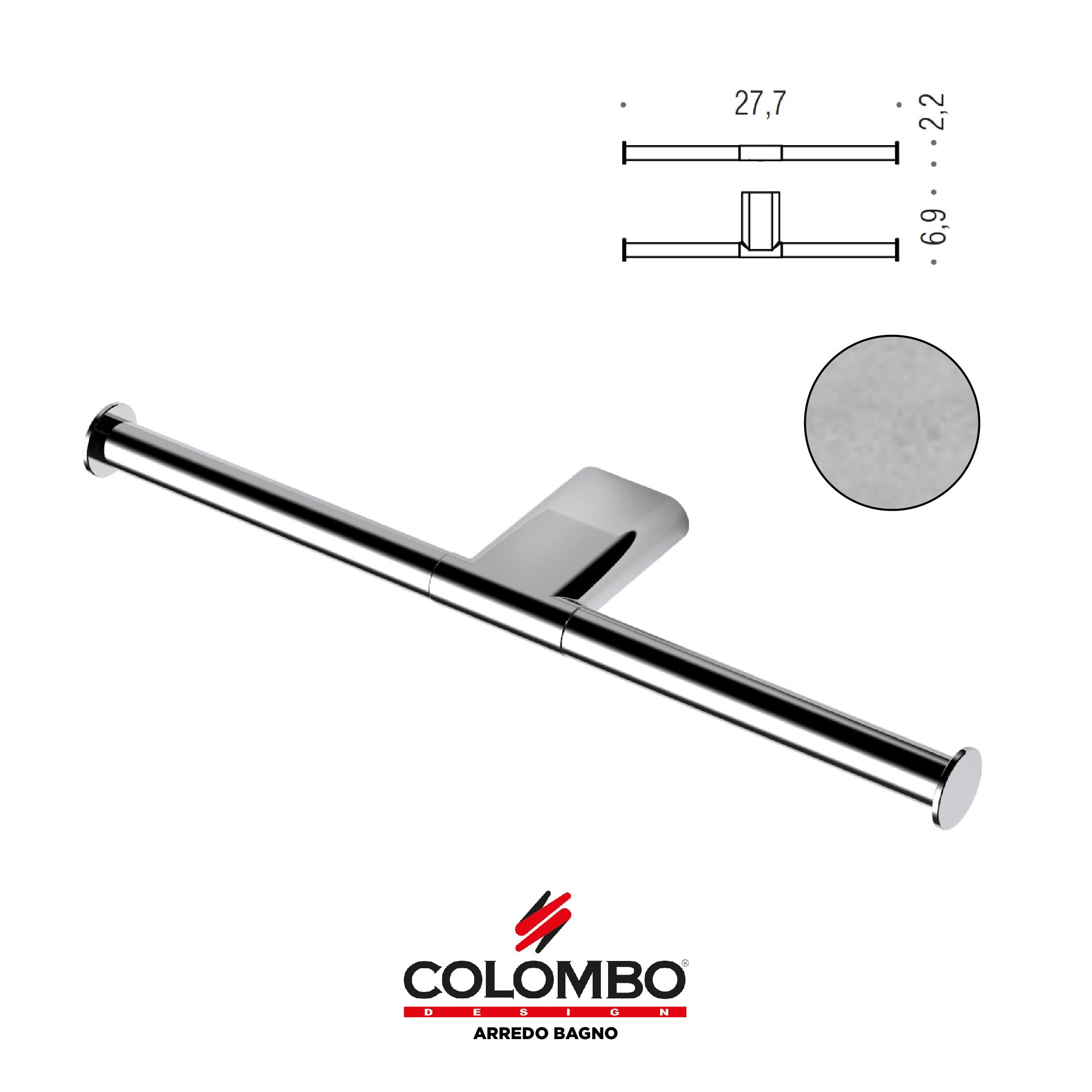 Mini Porta rotolo doppio - Colombo design arredo bagno - Imhoff Handles