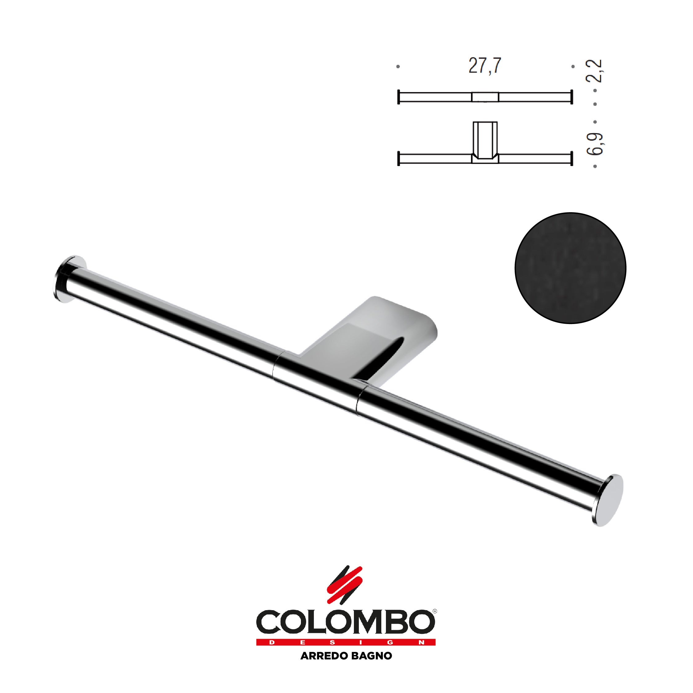 Mini Porta rotolo doppio - Colombo design arredo bagno - Imhoff Handles