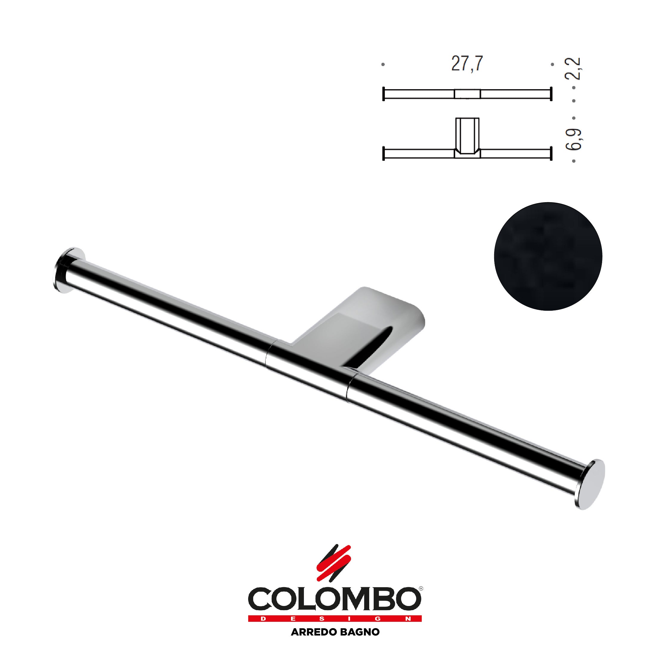 Mini Porta rotolo doppio - Colombo design arredo bagno - Imhoff Handles