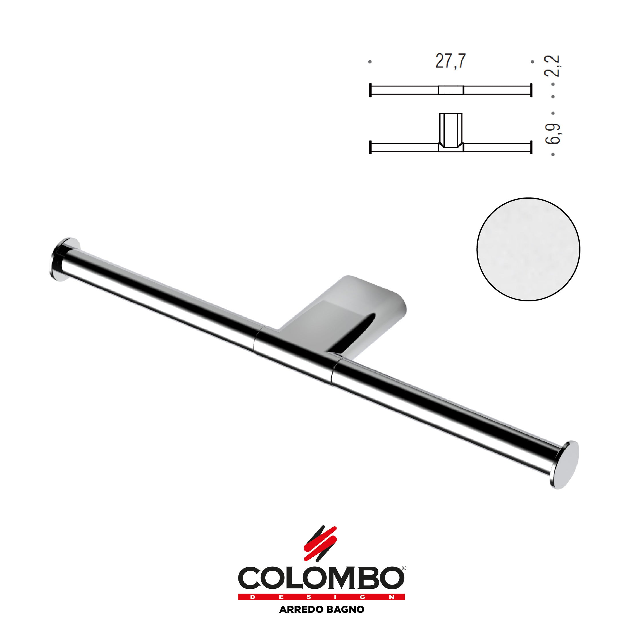 Mini Porta rotolo doppio - Colombo design arredo bagno - Imhoff Handles