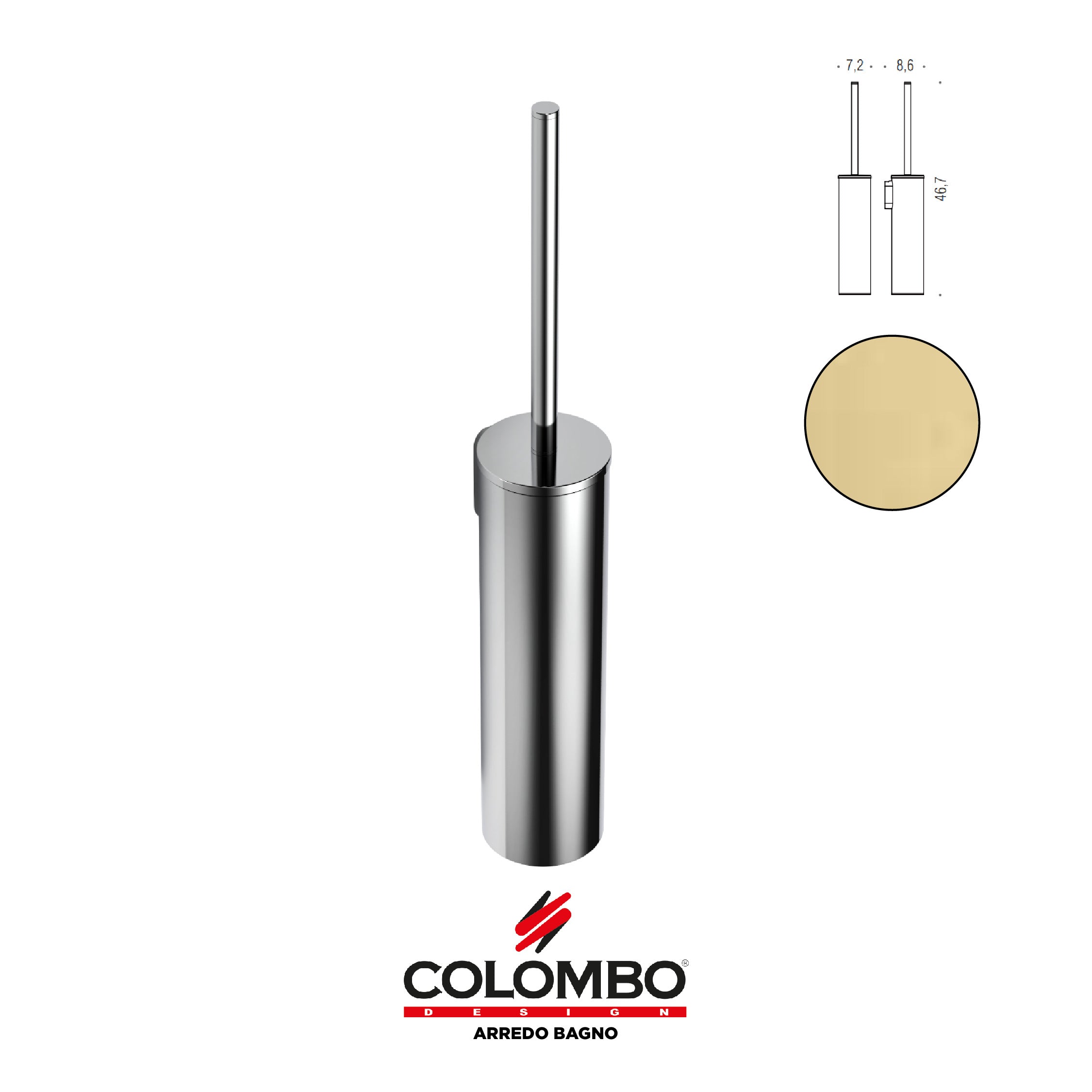 Mini Porta scopino d'appoggio - Colombo design arredo bagno - Imhoff Handles