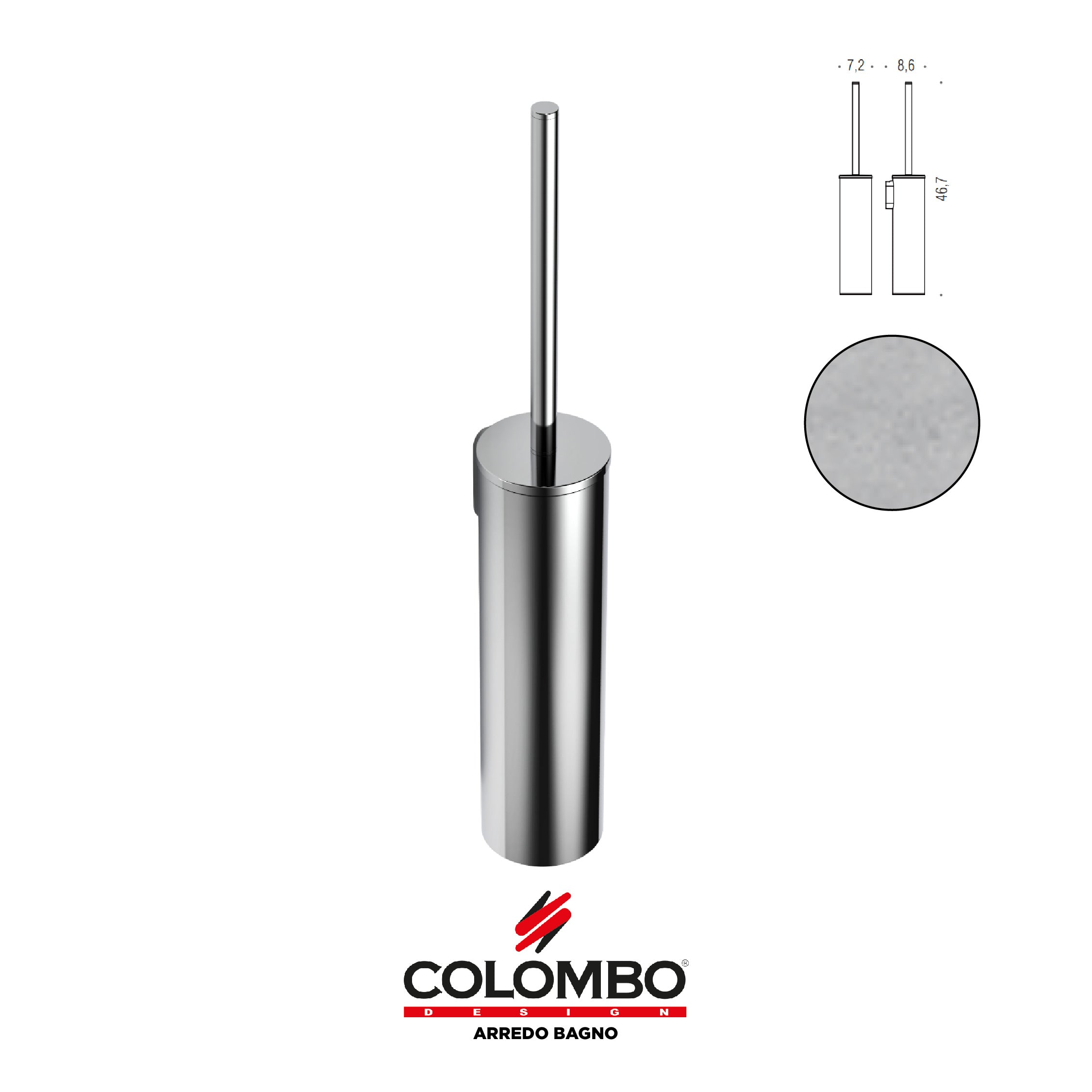 Mini Porta scopino d'appoggio - Colombo design arredo bagno - Imhoff Handles